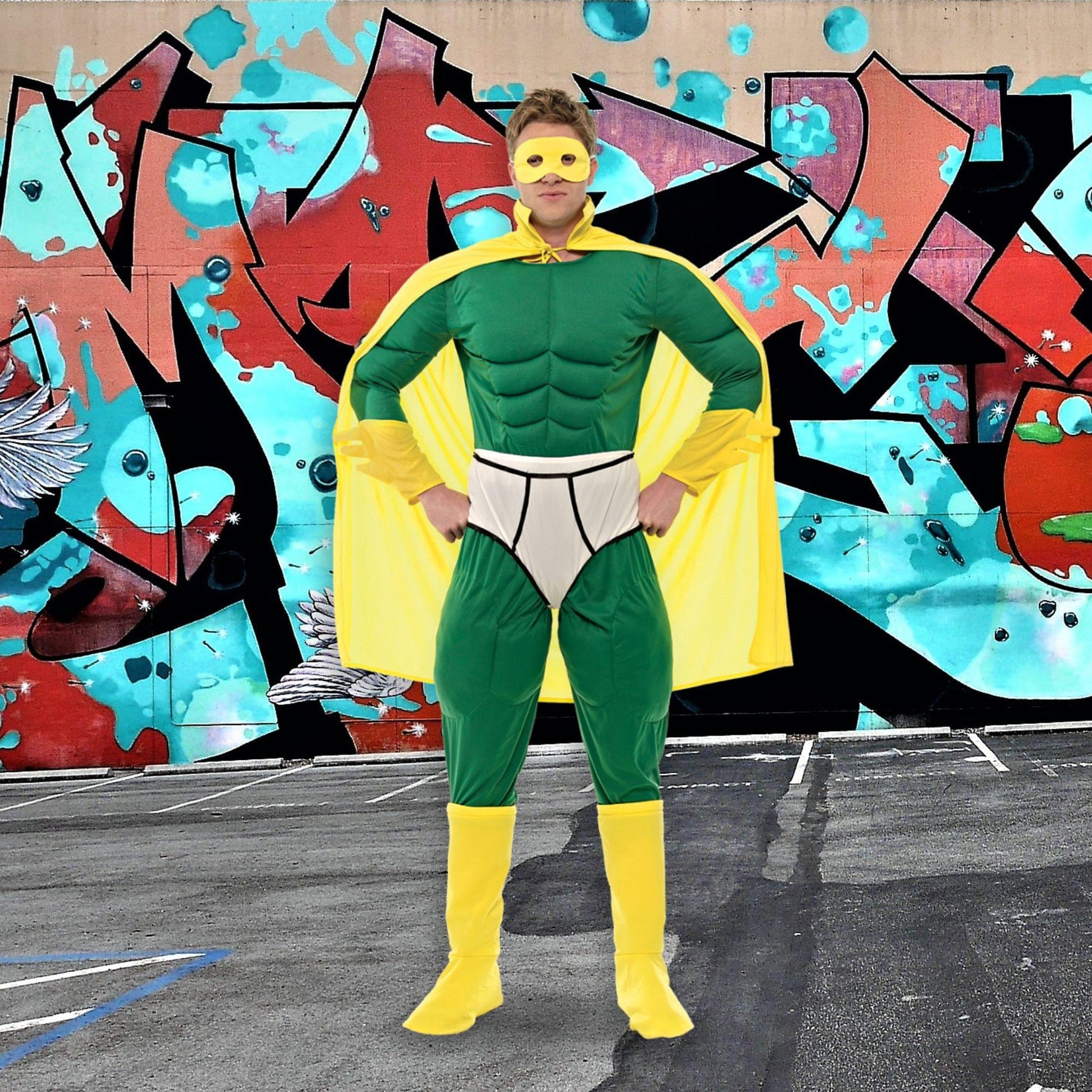 Captain Y-Fronts Adult Superhero Costume Standard Captain Y-Fronts Adult Superhero Costume Standard