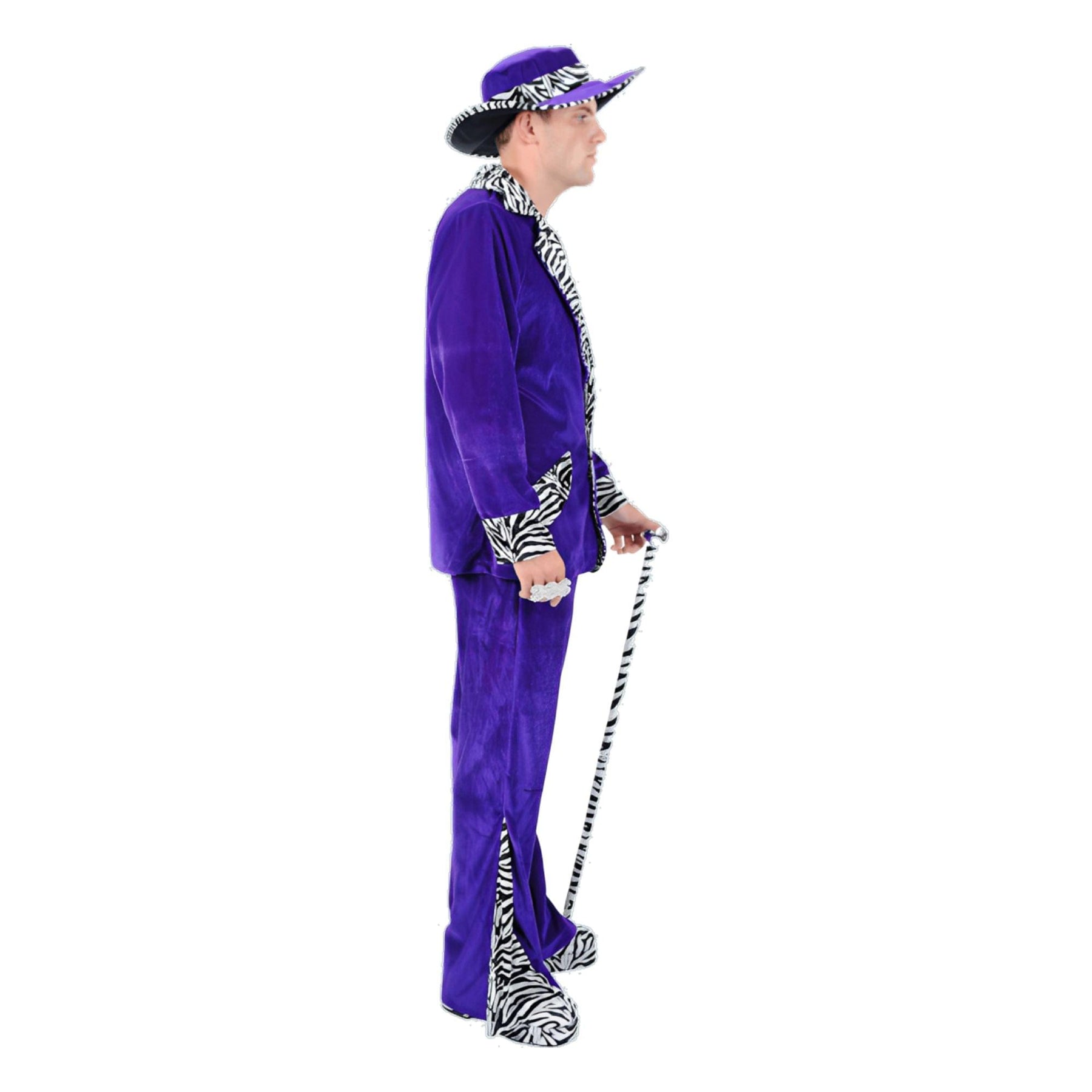 Adult Purple Pimp Costume and Hat