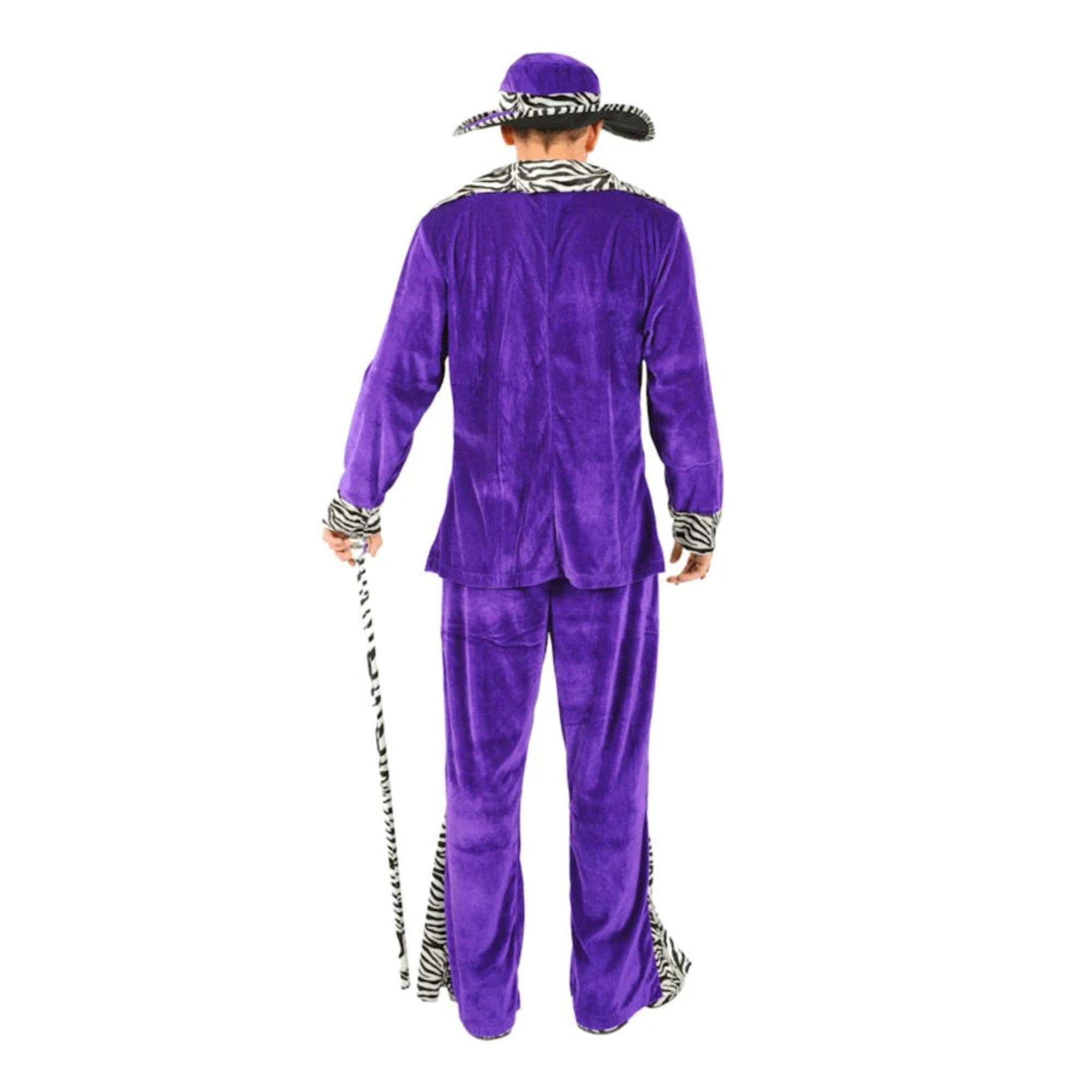 Adult Purple Pimp Costume and Hat