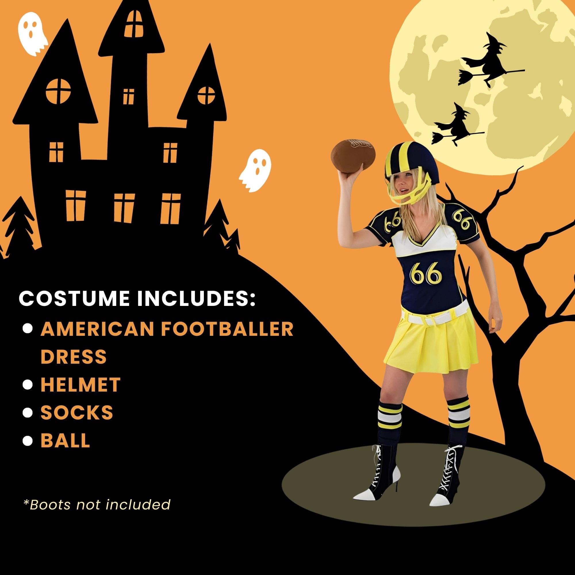 American Football Girl Adult Costume
