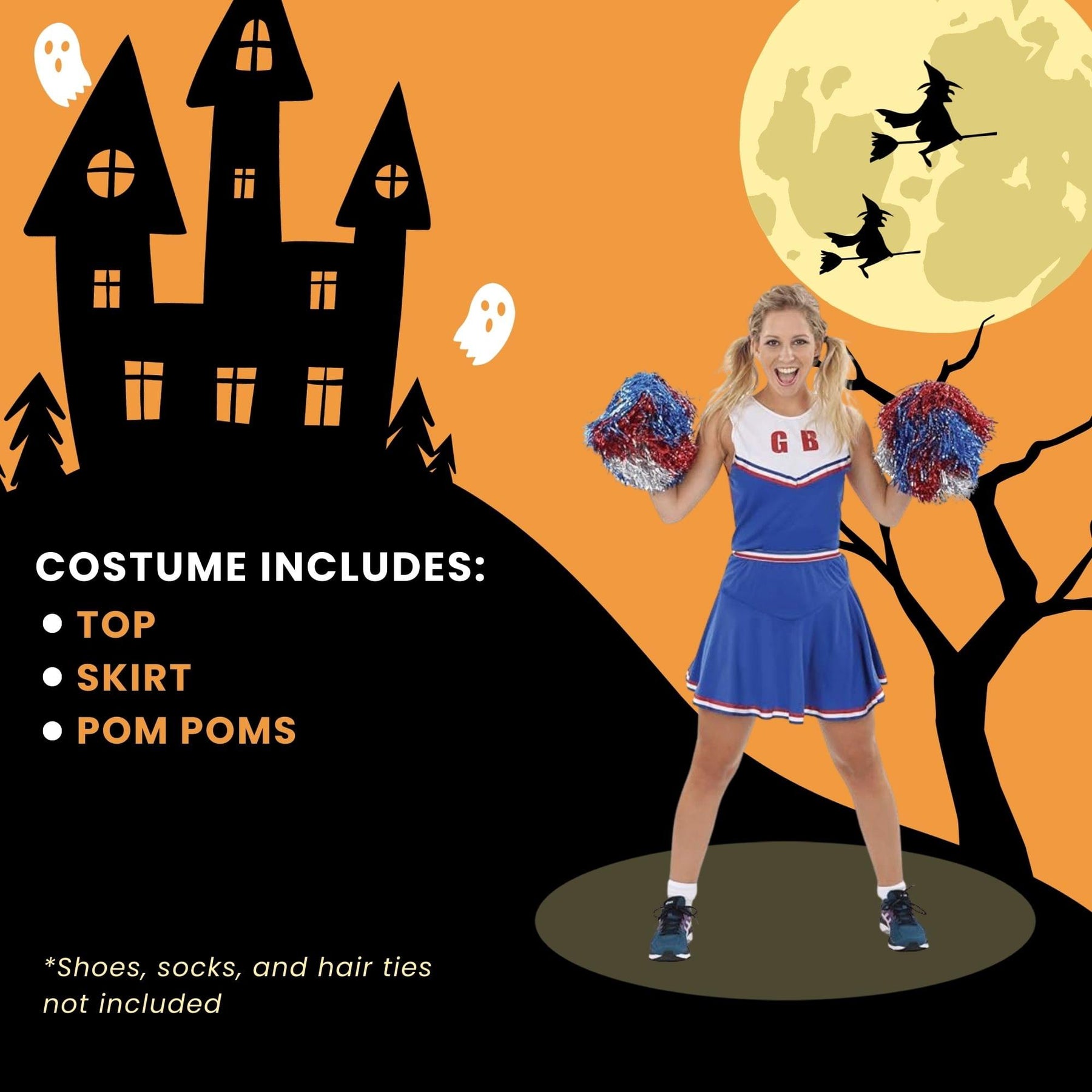 Cheerleader Adult Costume Outfit