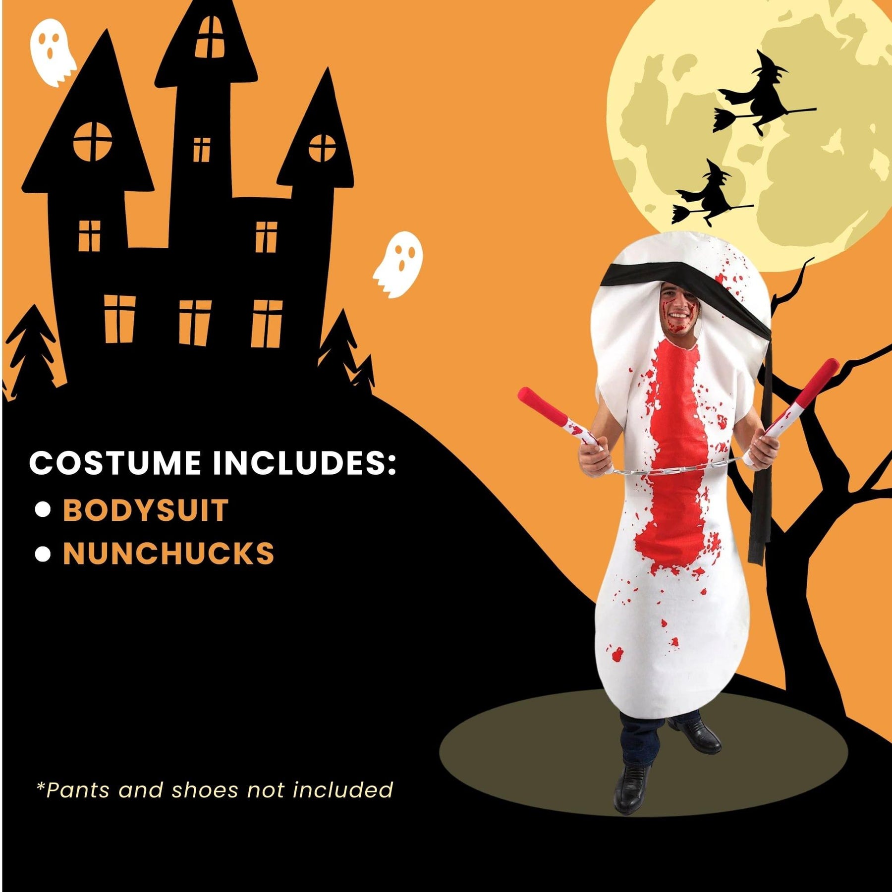 Ninja Absorber Sanitary Towel with Tampon Nunchucks Costume Accessory