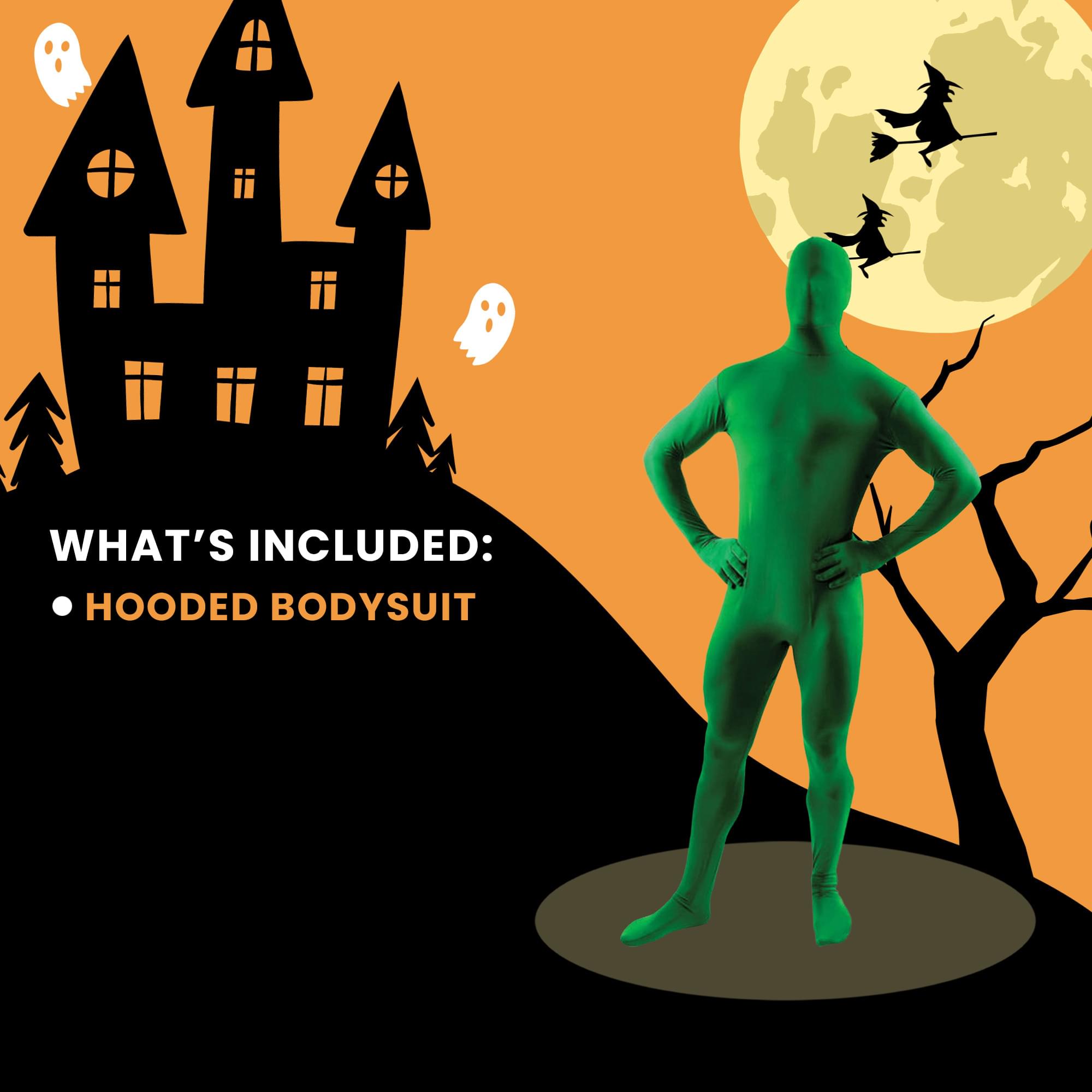 Green Second Skin Suit Adult Costume