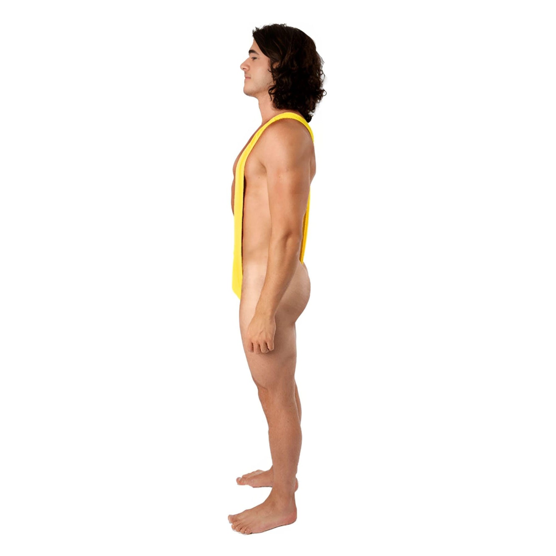 Borat Mankini Thong Swimsuit (luminous Yellow) Adult Costume