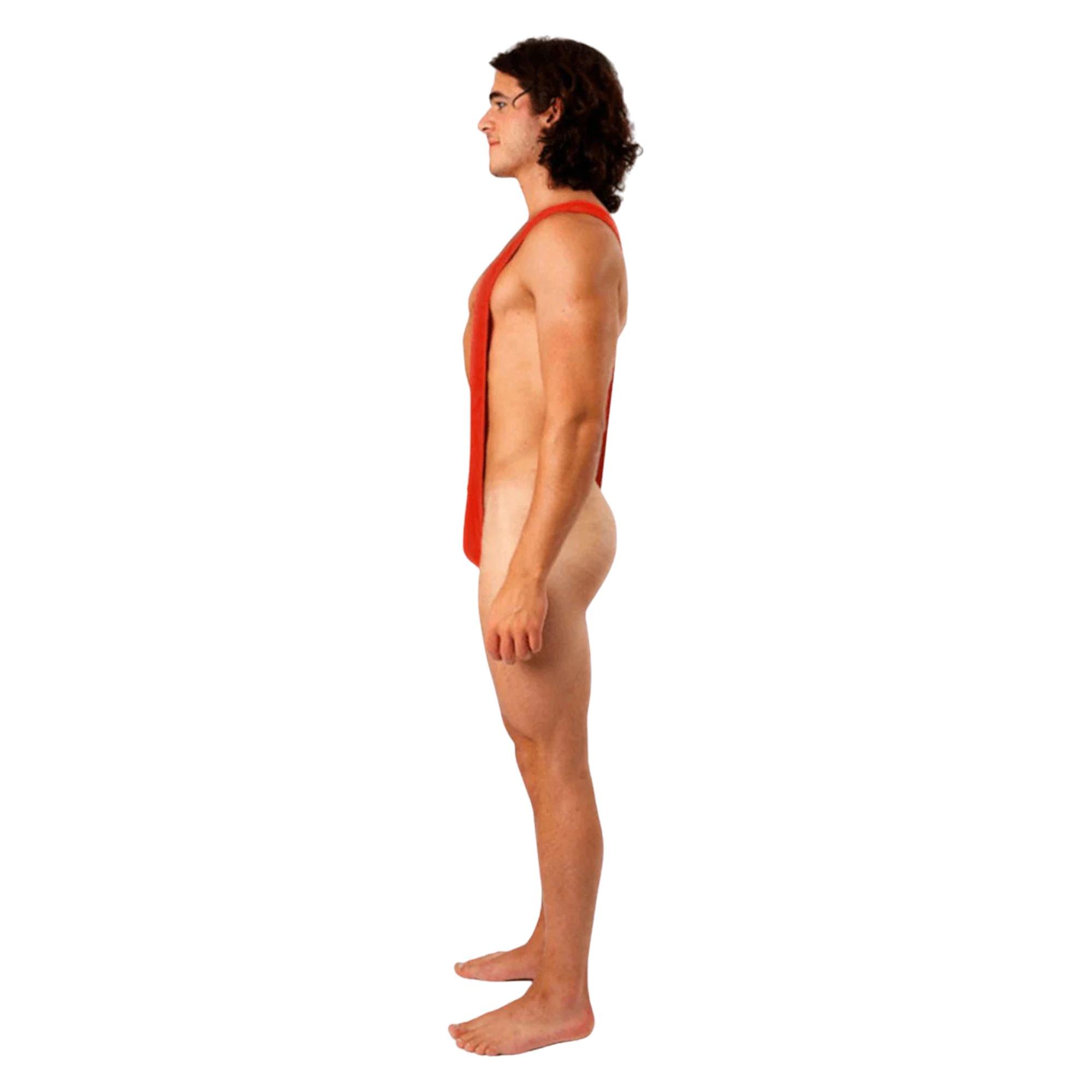 Borat Mankini Thong Swimsuit (bright Red) Adult Costume