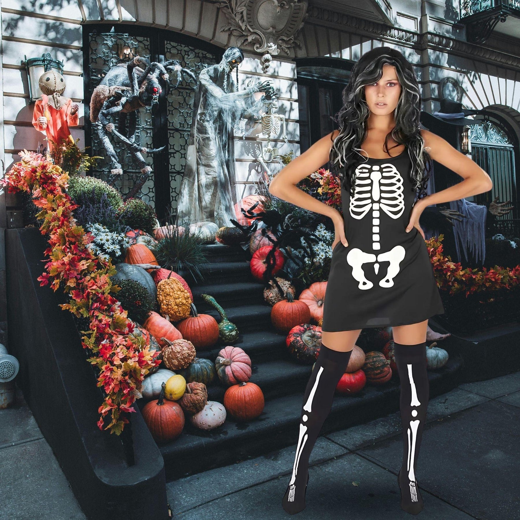 Skeleton Dress Adult Costume