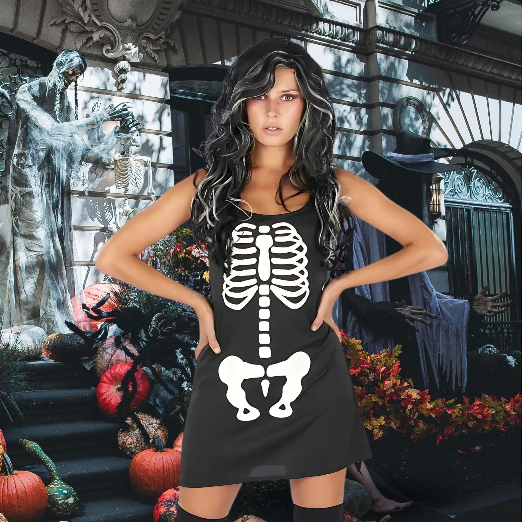 Skeleton Dress Adult Costume