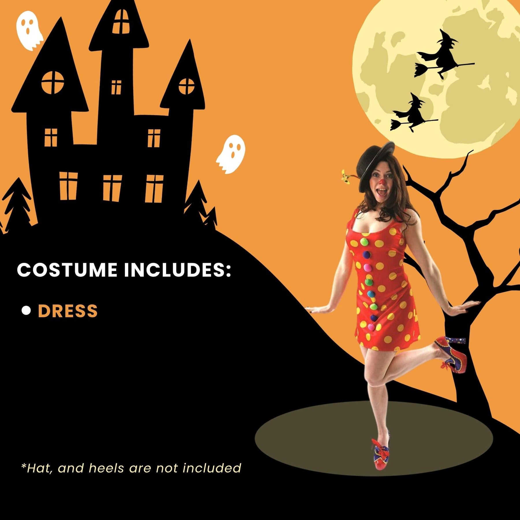 Bonbon the Clown Dress Adult Costume