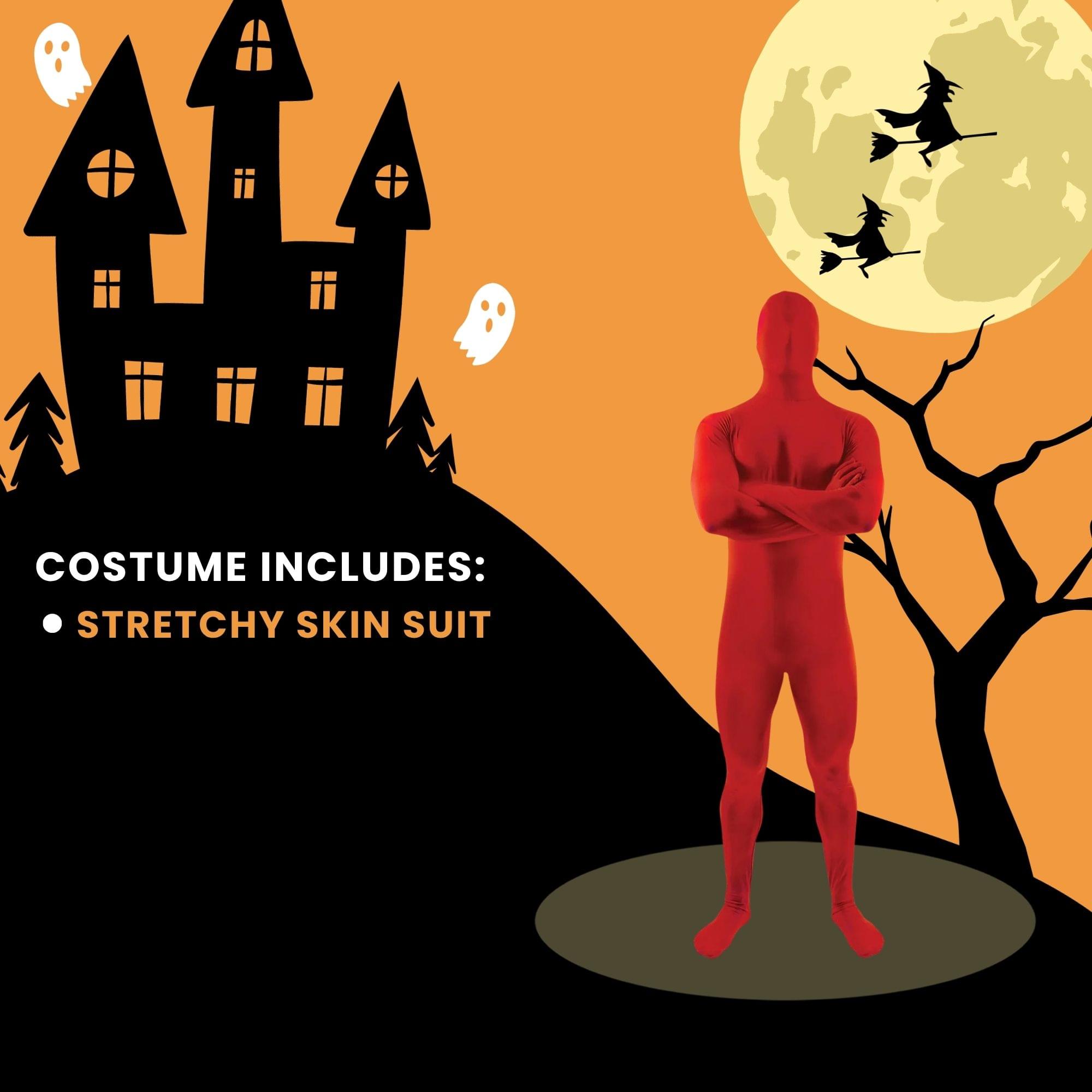 Red Second Skin Suit Adult Costume