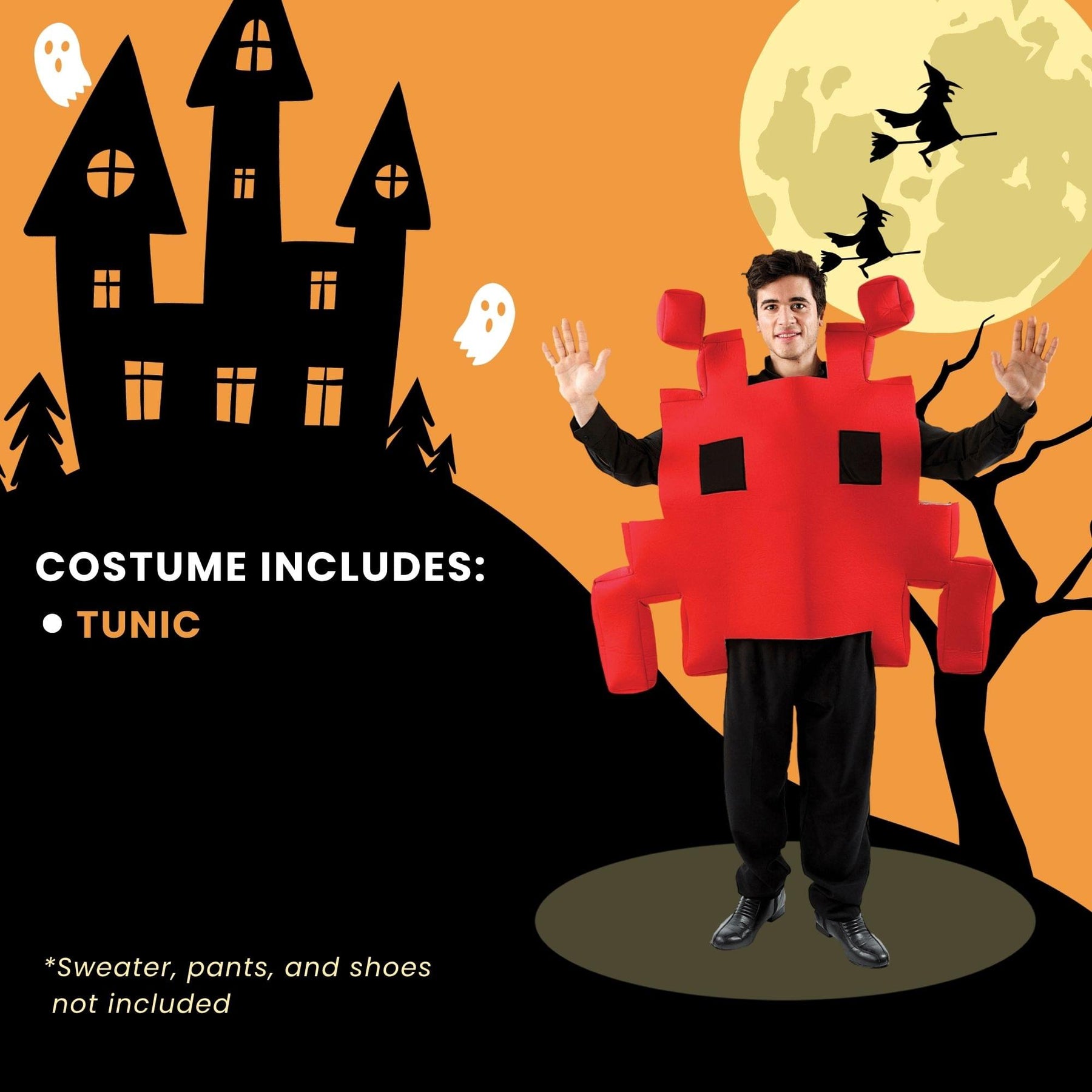 Red Space Arcade Game Adult Costume