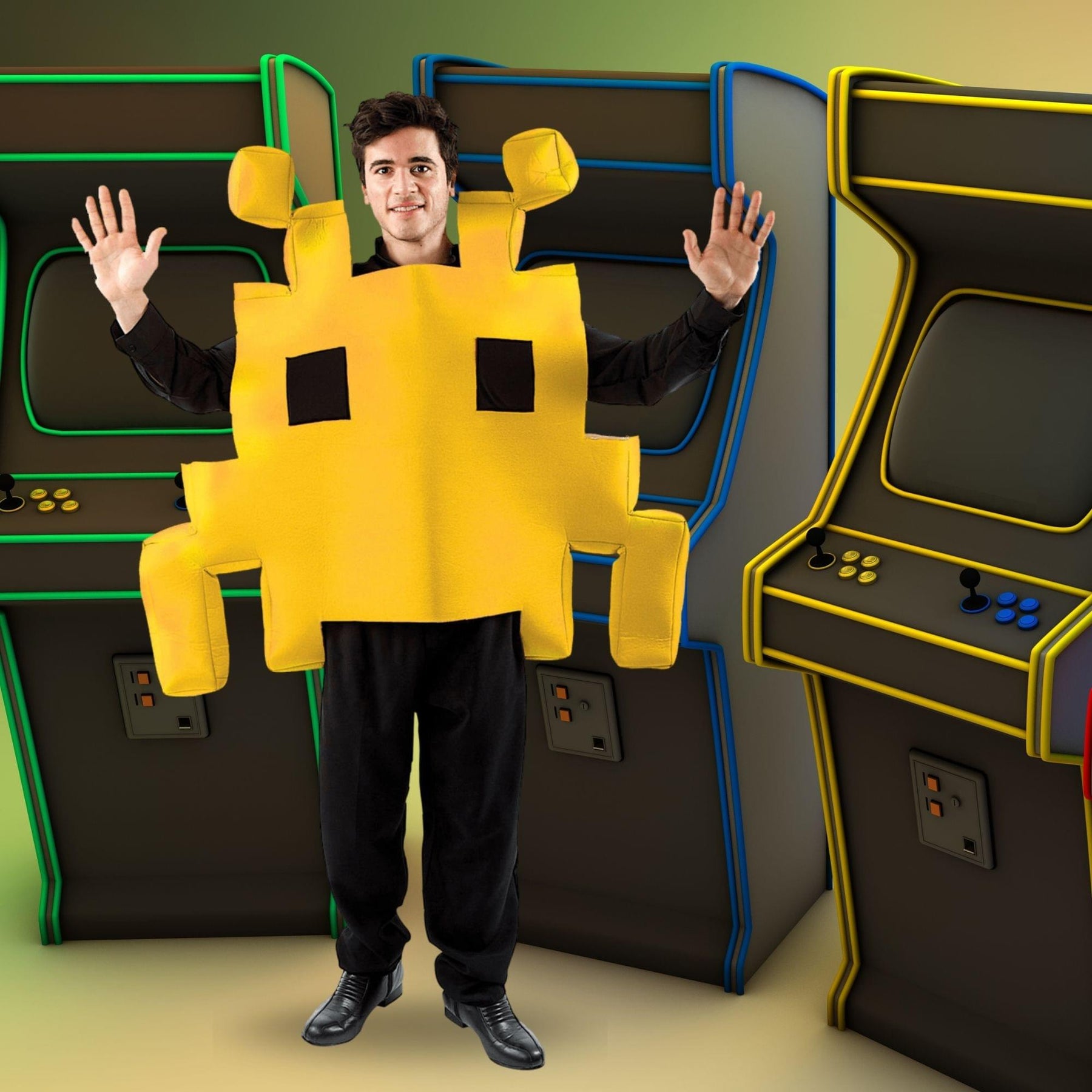 Yellow Space Arcade Game Adult Costume