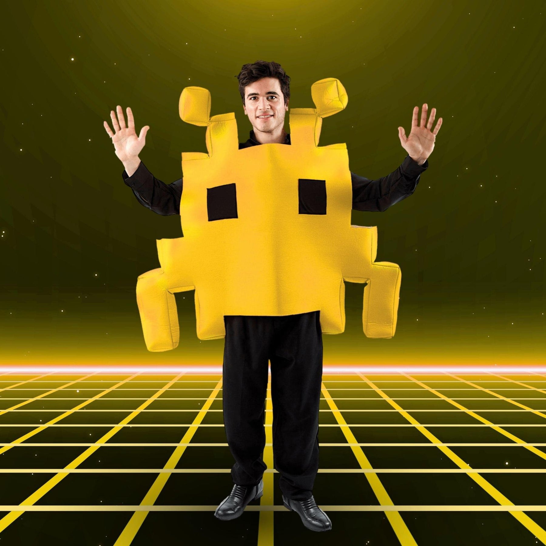 Yellow Space Arcade Game Adult Costume