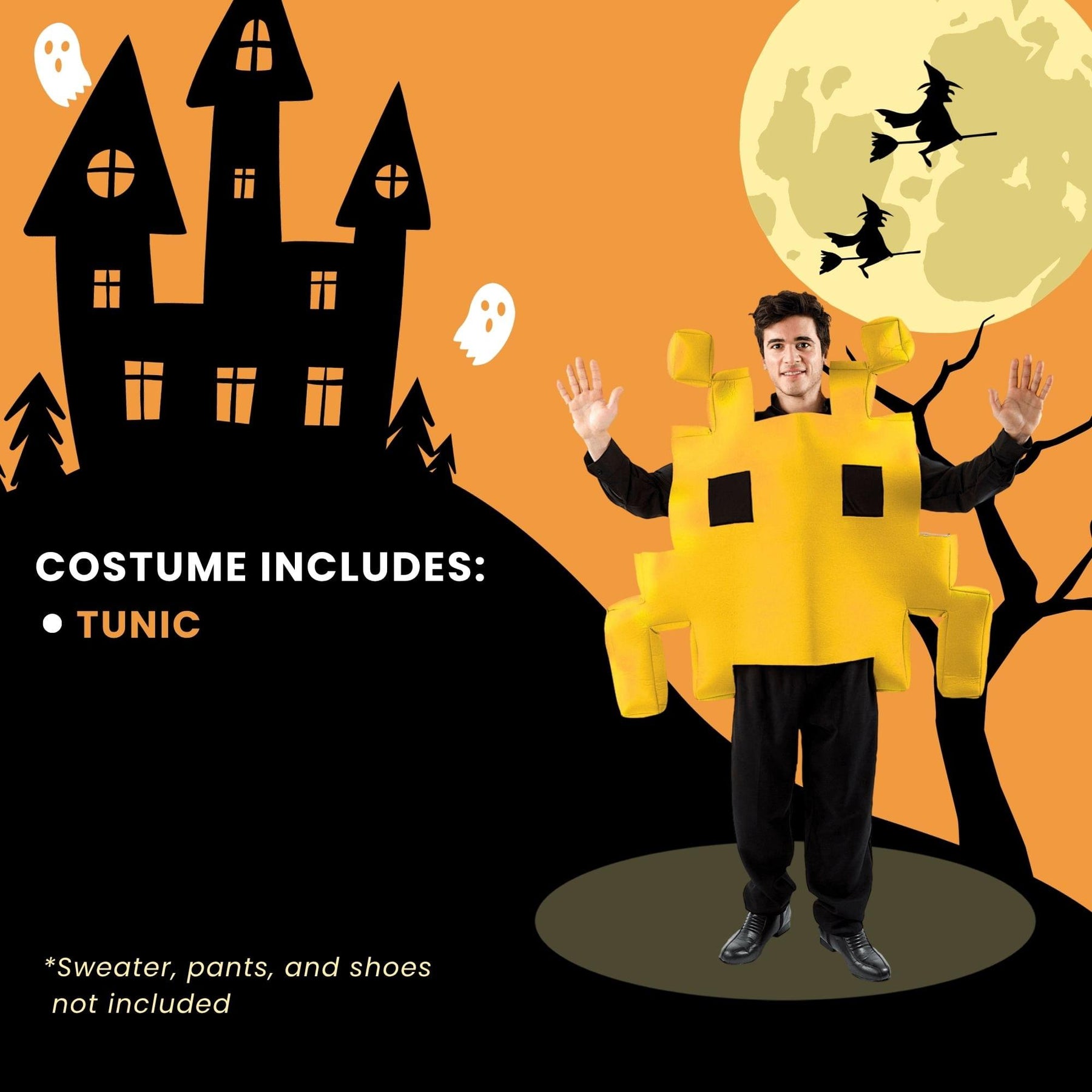 Yellow Space Arcade Game Adult Costume