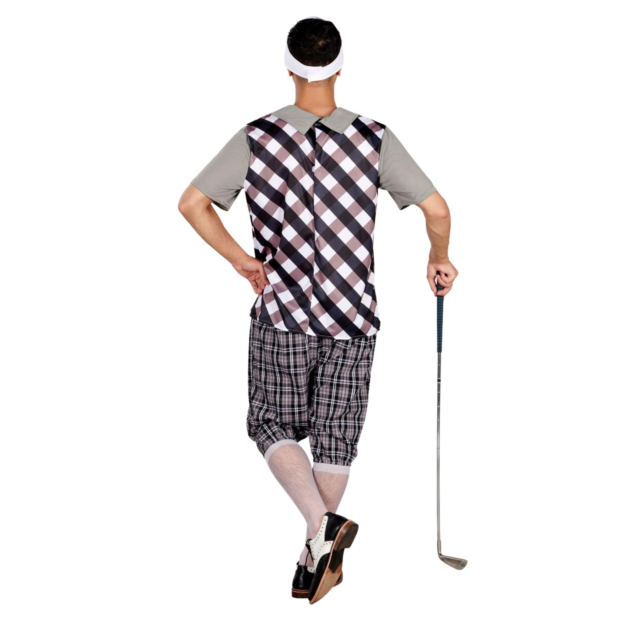 Male Golfer (black & White) Standard Adult Costume
