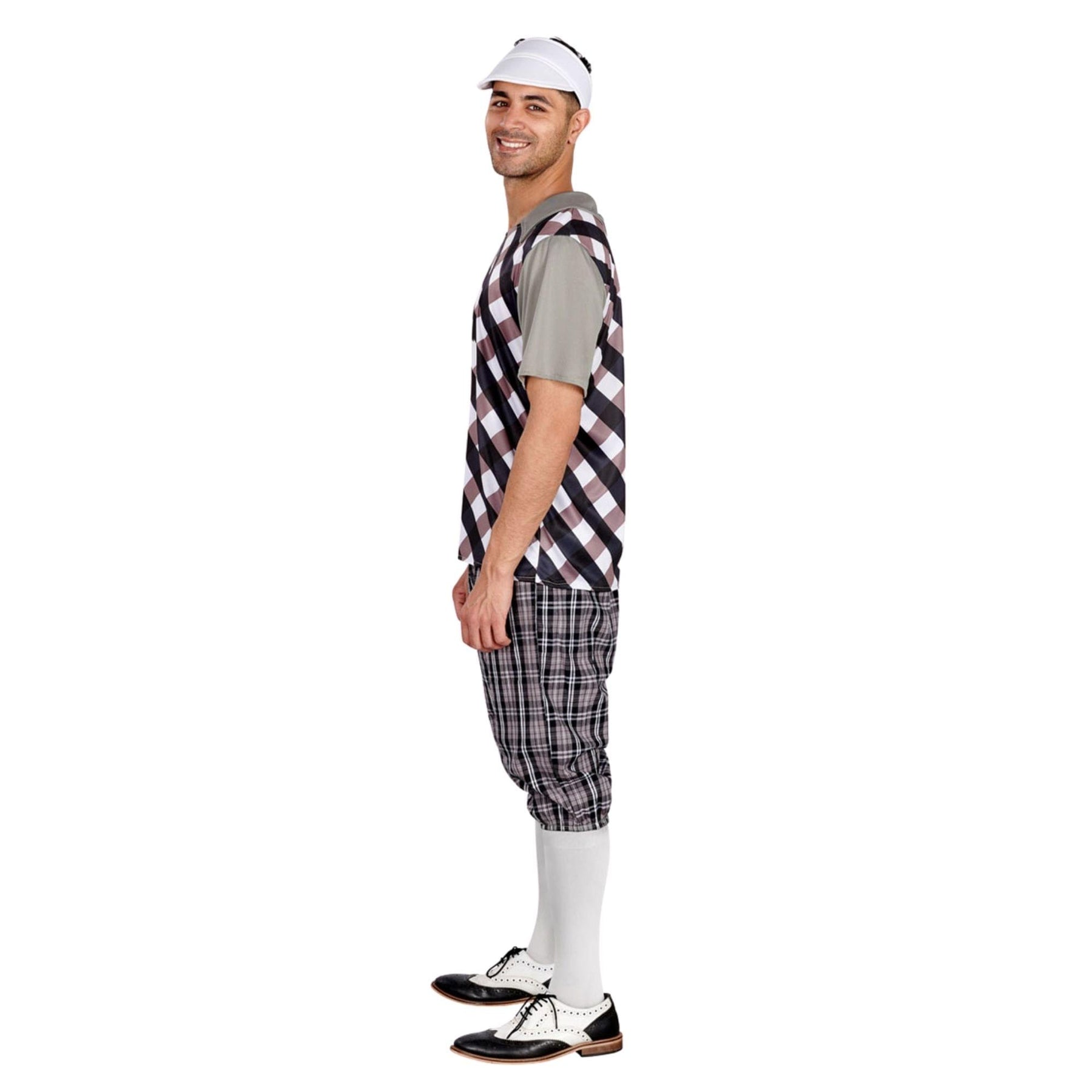 Male Golfer (black & White) Standard Adult Costume