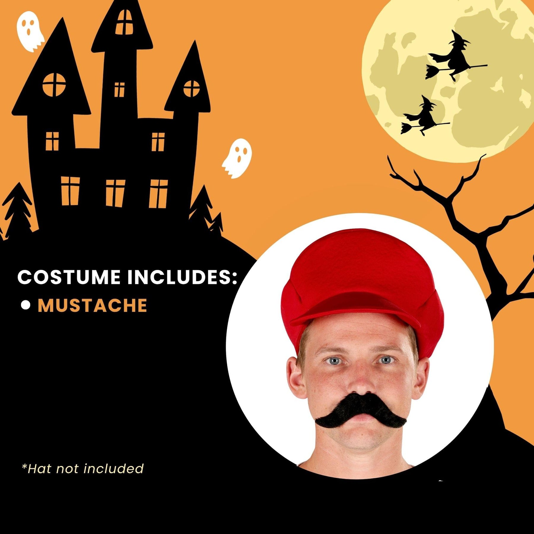 Moustache Single Pack Costume Accessory