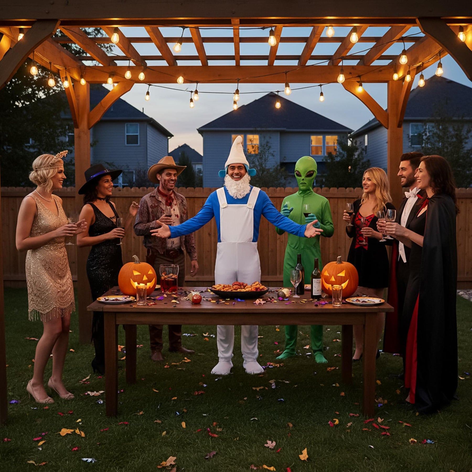 Blue Gnome Adult Costume