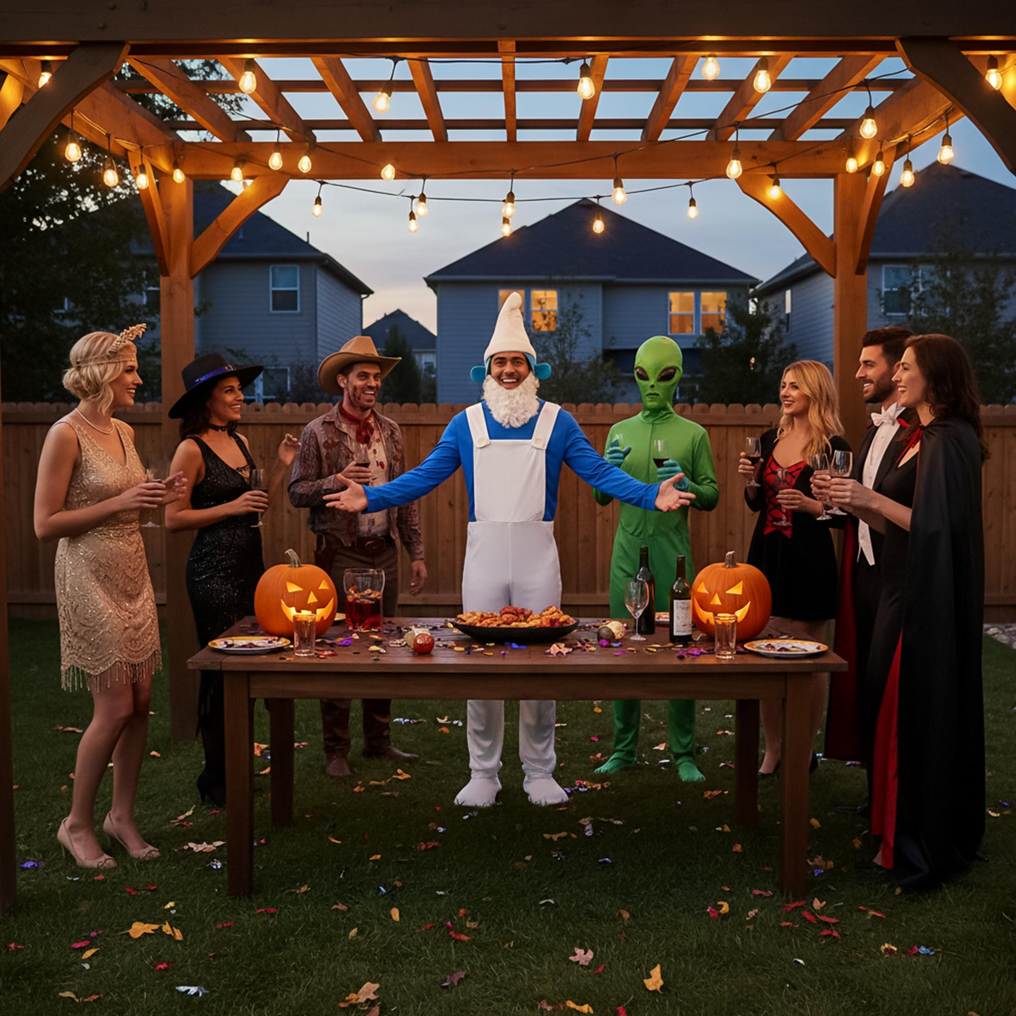 Blue Gnome Adult Costume