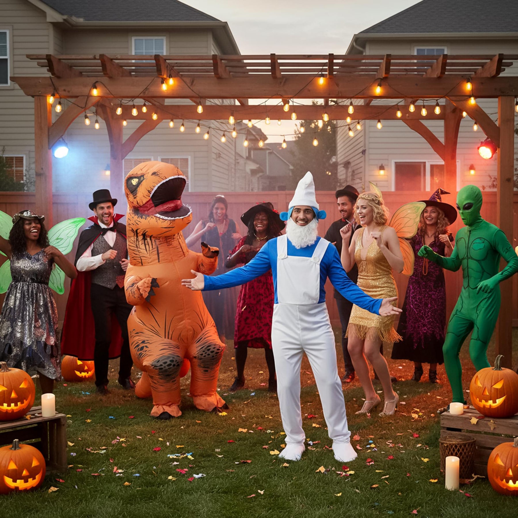 Blue Gnome Adult Costume