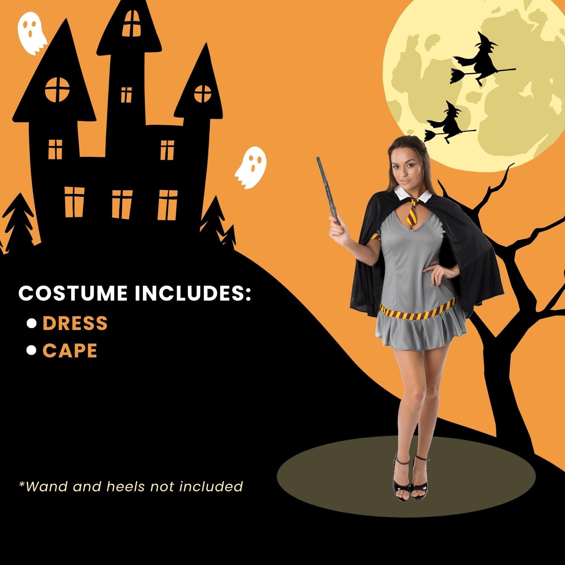 Wizard Schoolgirl Dress Adult Costume