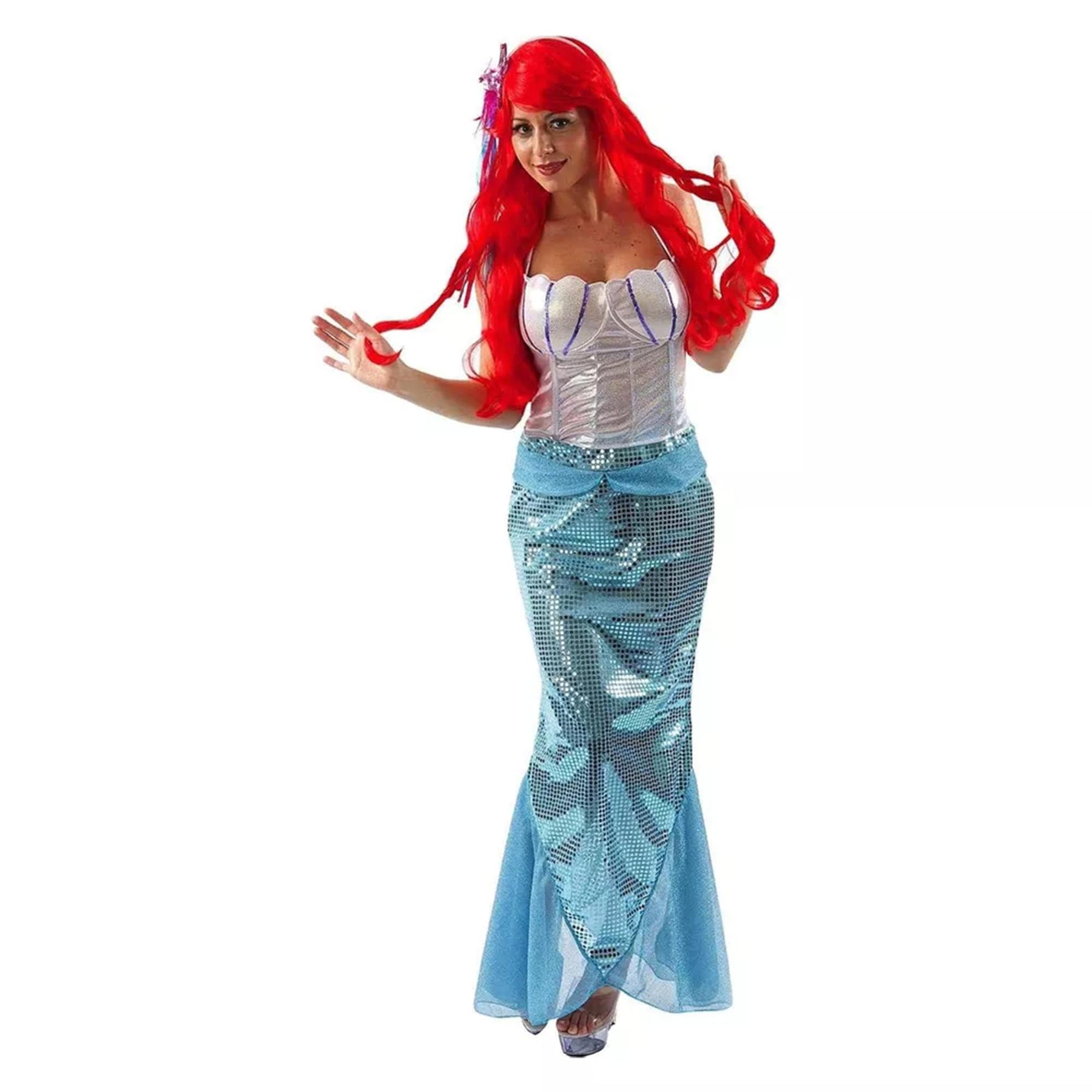 mermaid fancy dress for adults Amazon.com: Newcotte 4 Pcs Mermaid Costume for Women Sequin Tube Top Skirt Pearl Waist and Head Chain for Halloween Cosplay (Green, Purple,Small) : Clothing, Shoes & Jewelry