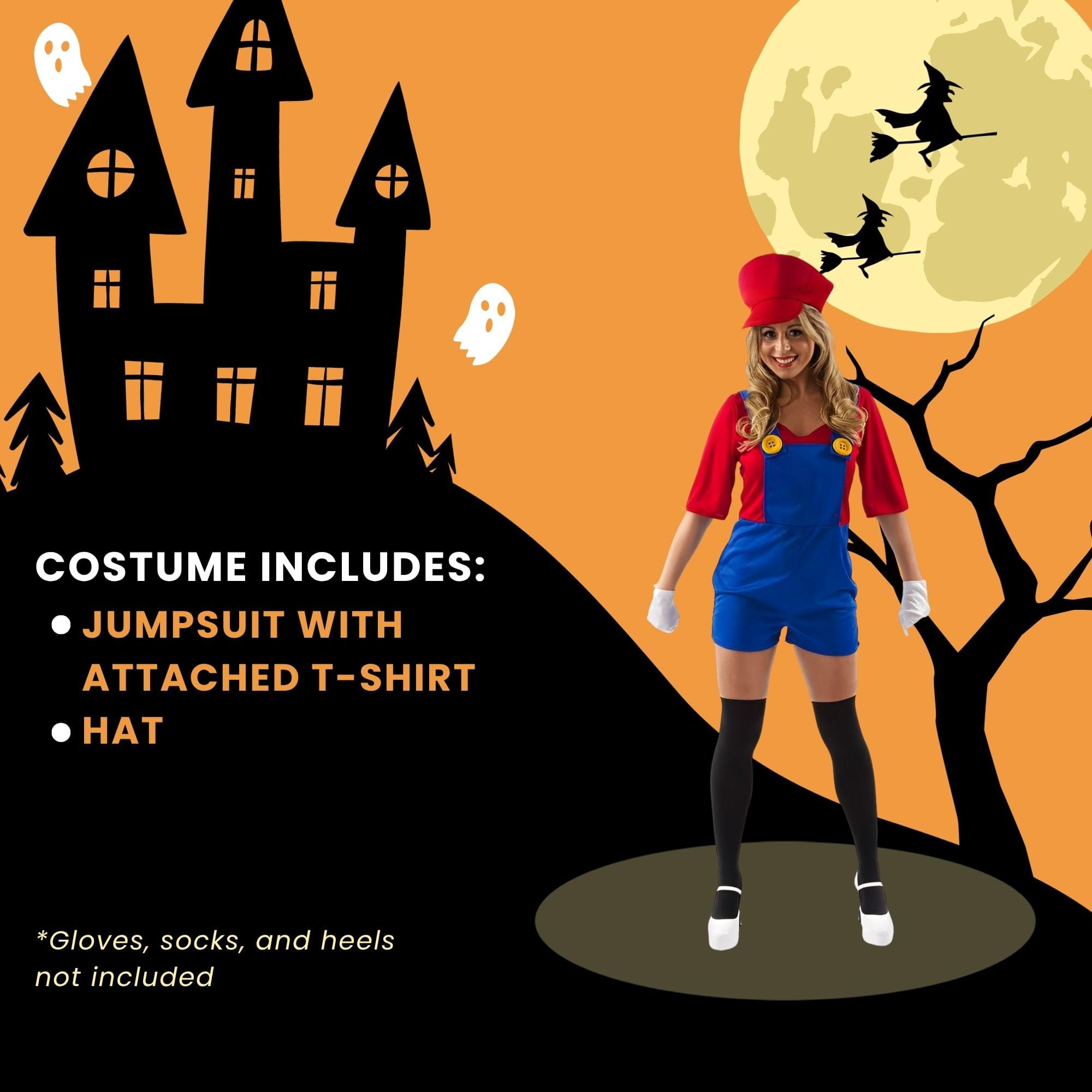 Female Super Plumber Adult Costume