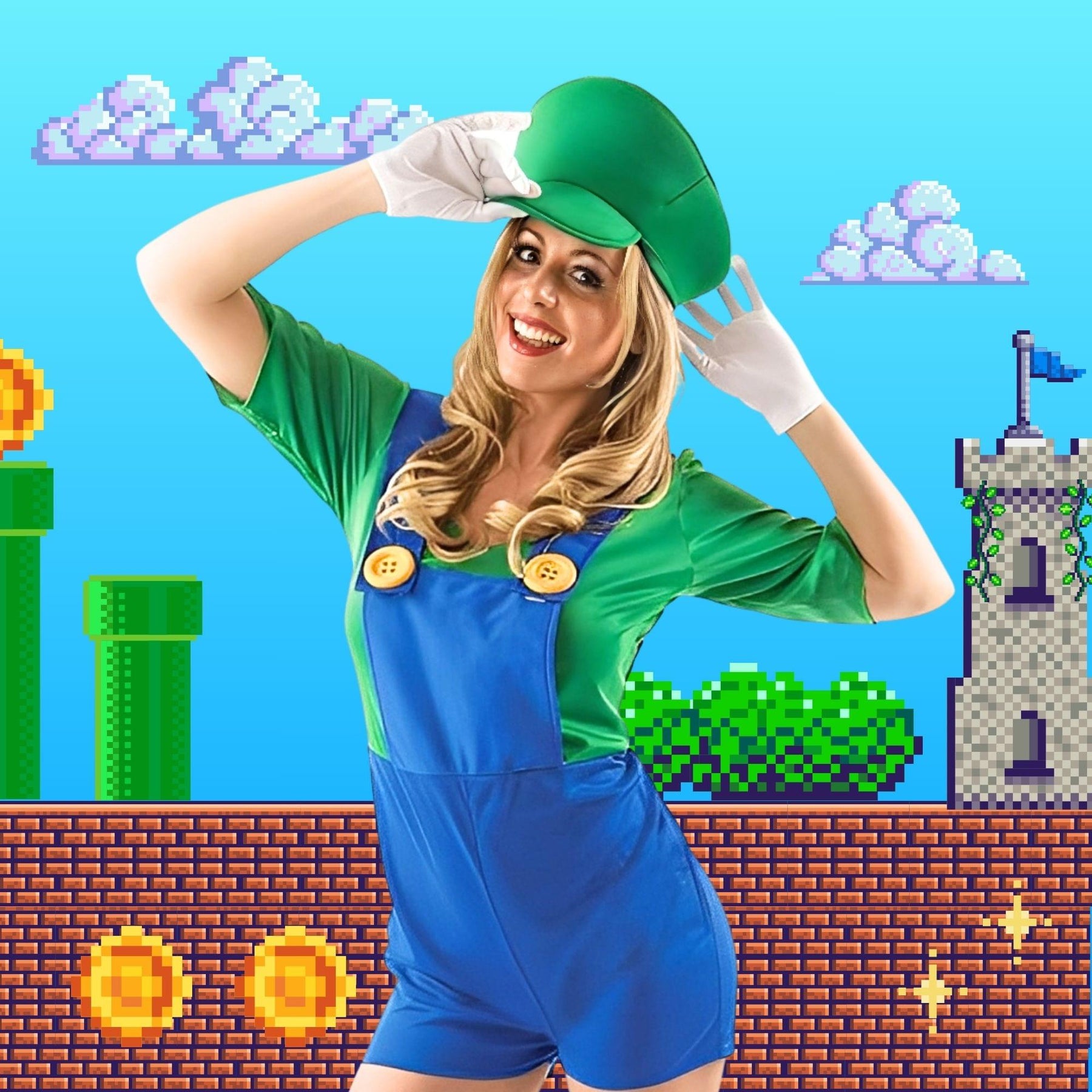 Female Super Plumber Mate Adult Costume