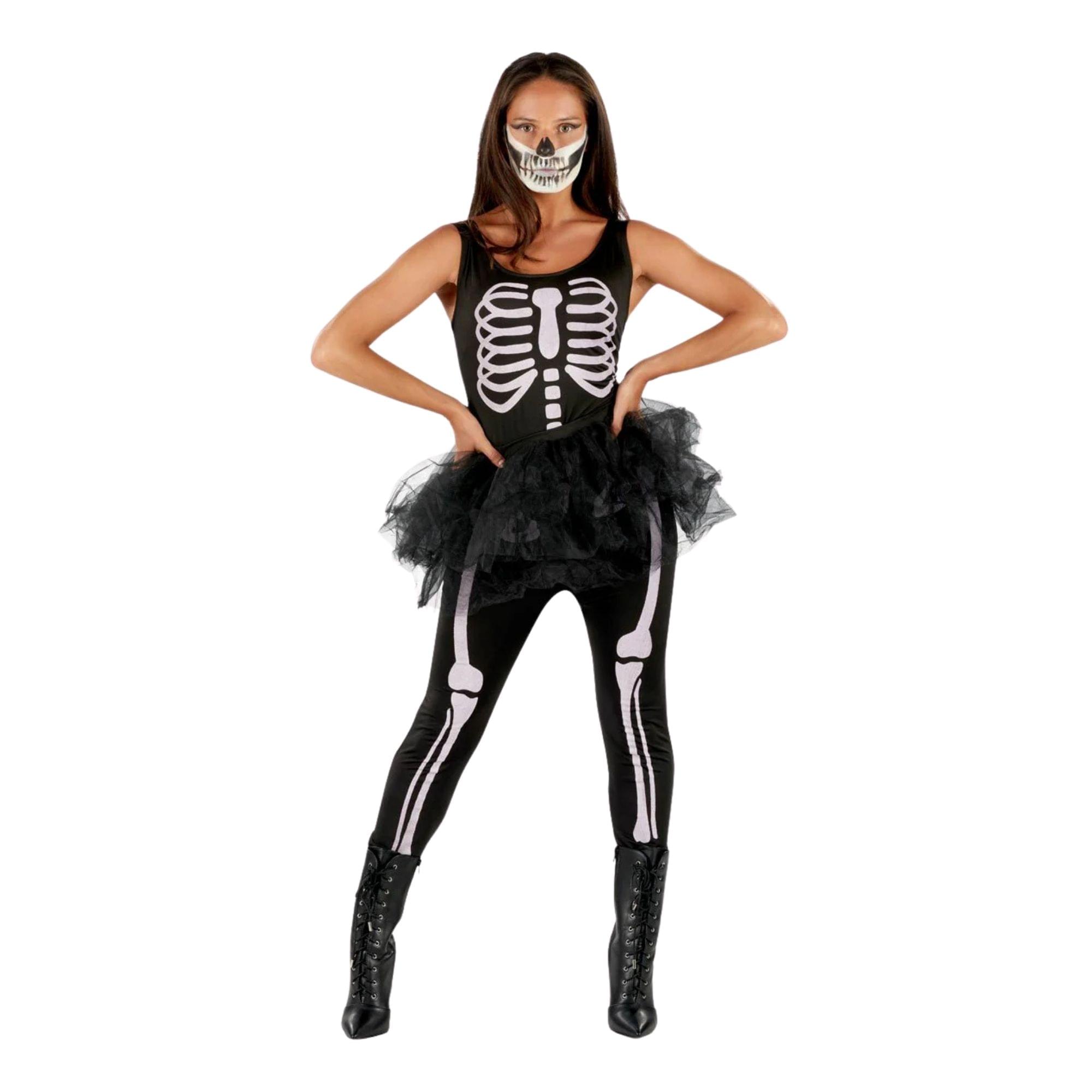 Skeleton Jumpsuit (black) Adult Costume