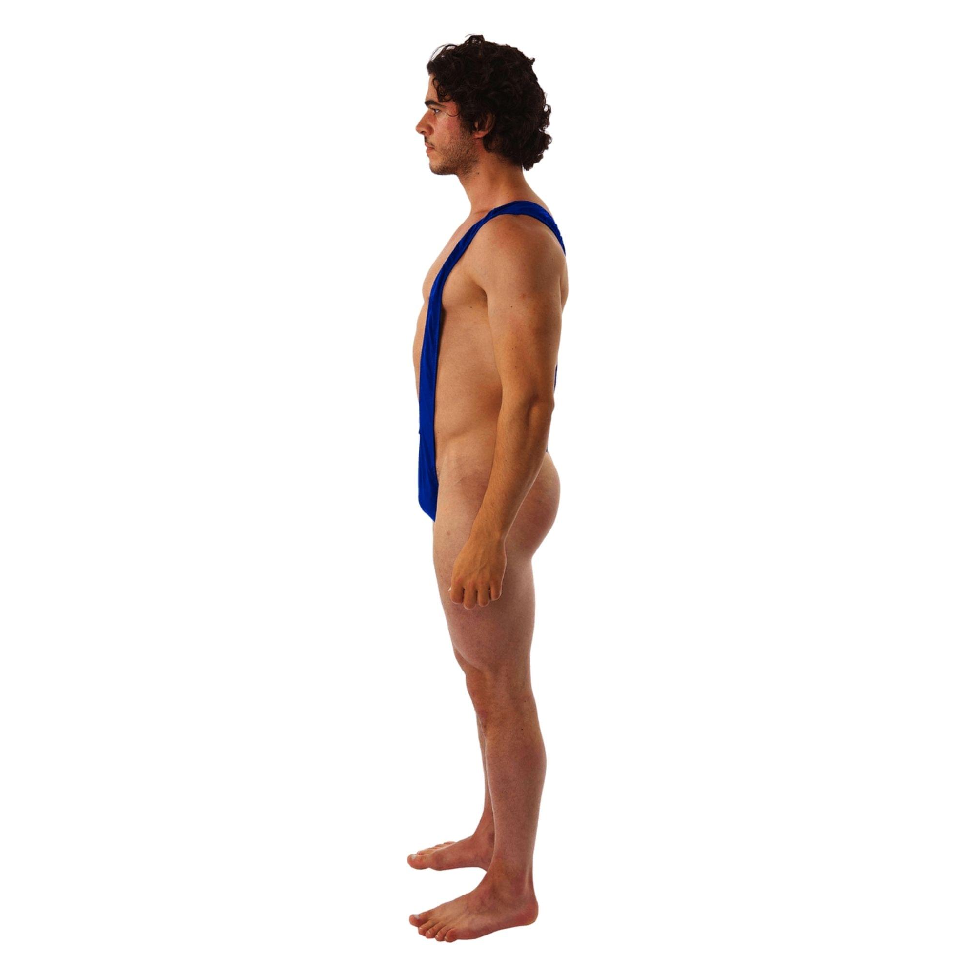 Borat Mankini Thong Swimsuit (blue) Adult Costume