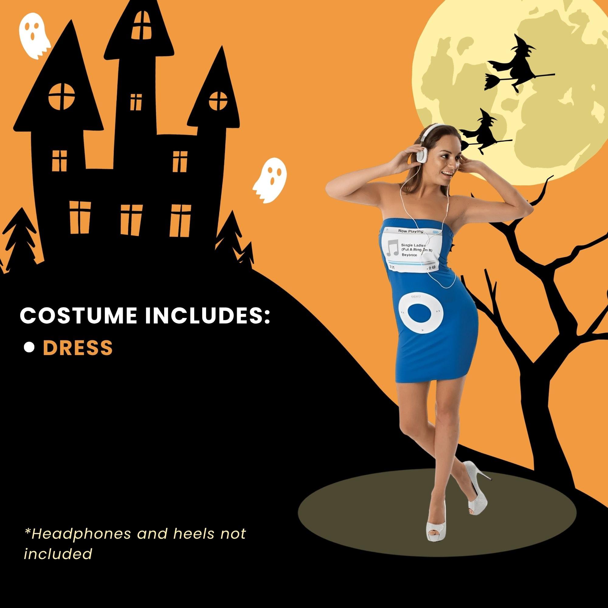 Blue Music Player Dress / Adult Costume