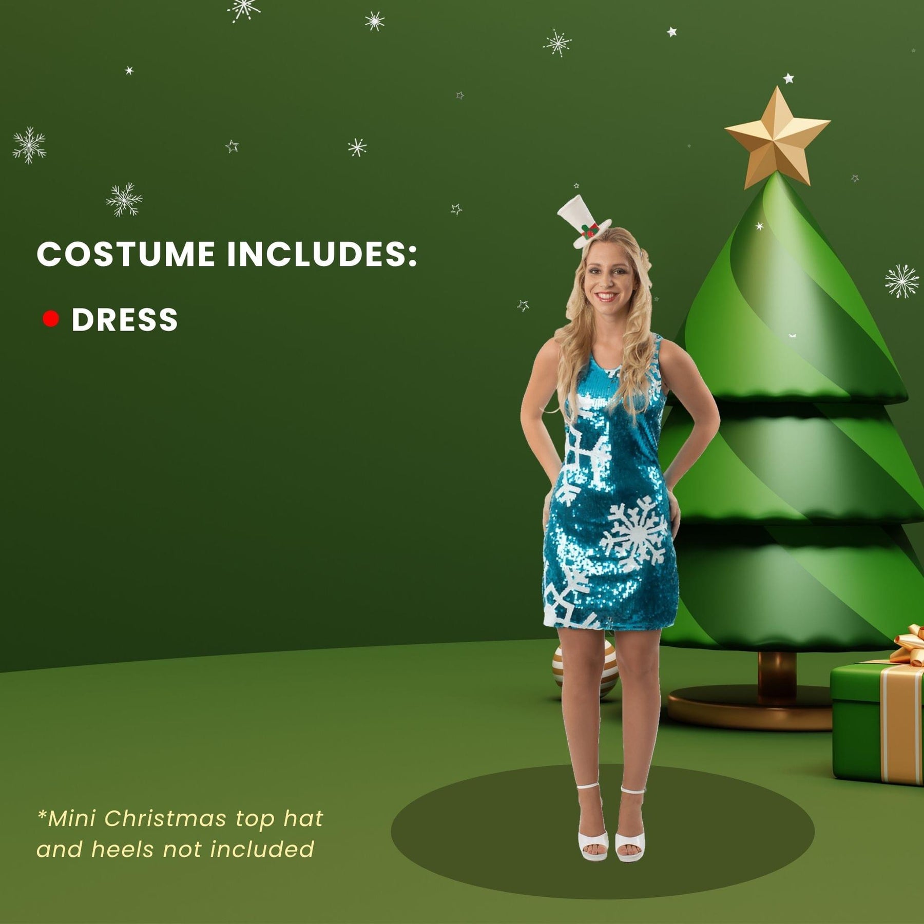 Orion Costumes Sequin Snowflake Dress / Adult Costume Small/Medium Orion Costumes Sequin Snowflake Dress / Adult Costume Small/Medium