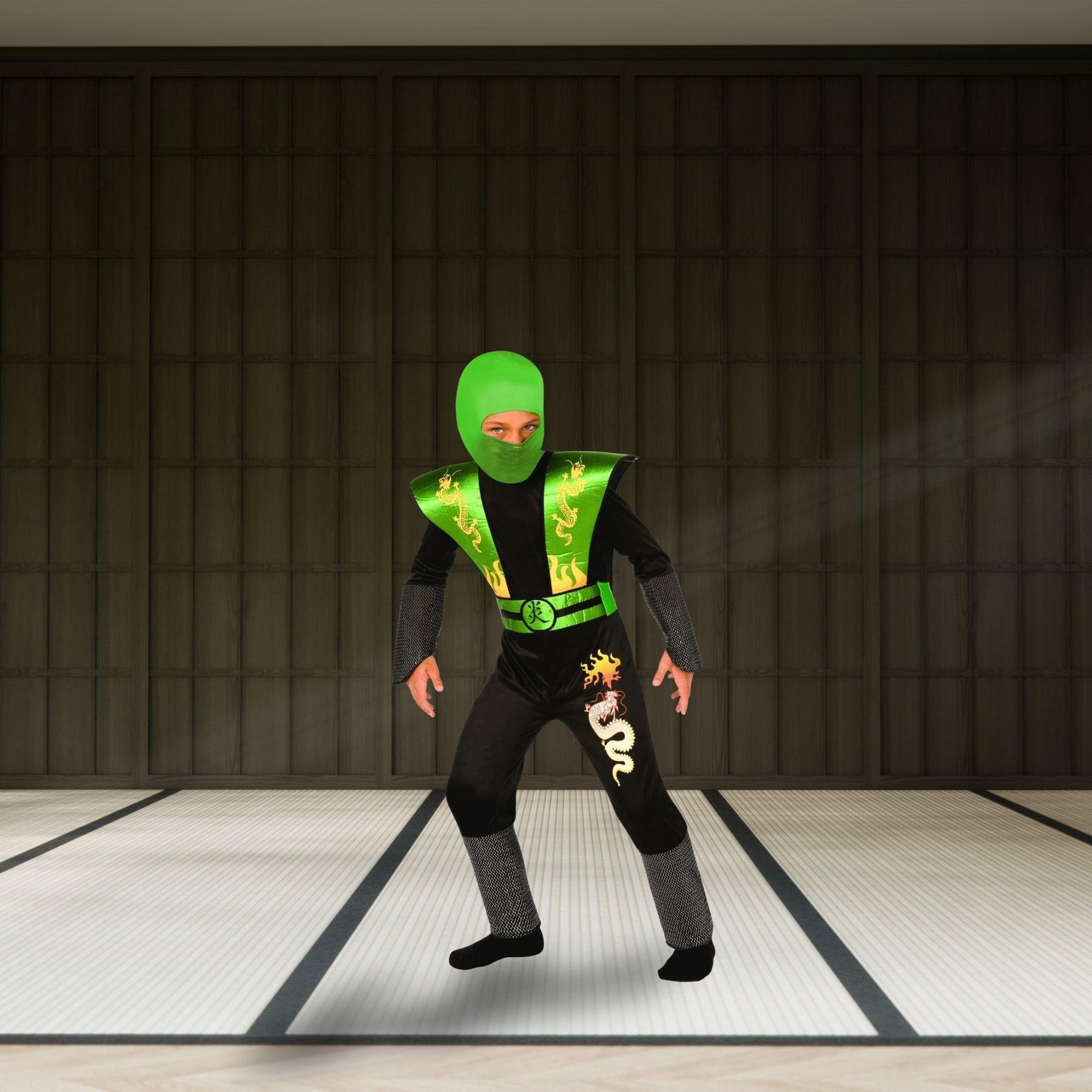 Green Ninja Warrior Dress Age: Years Child Costume