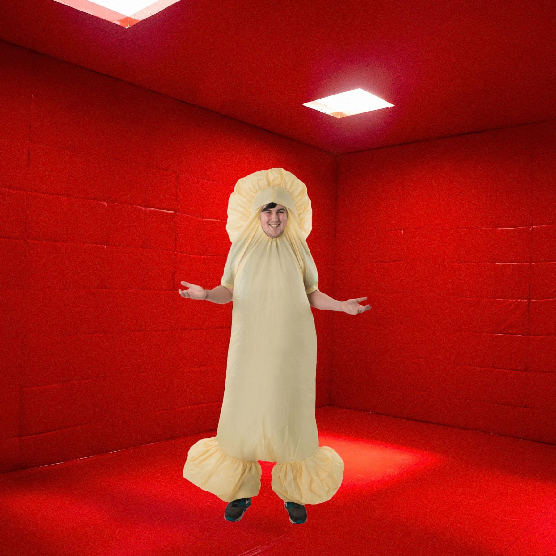 White Ic1 Inflatable Penis Dress Adult Costume