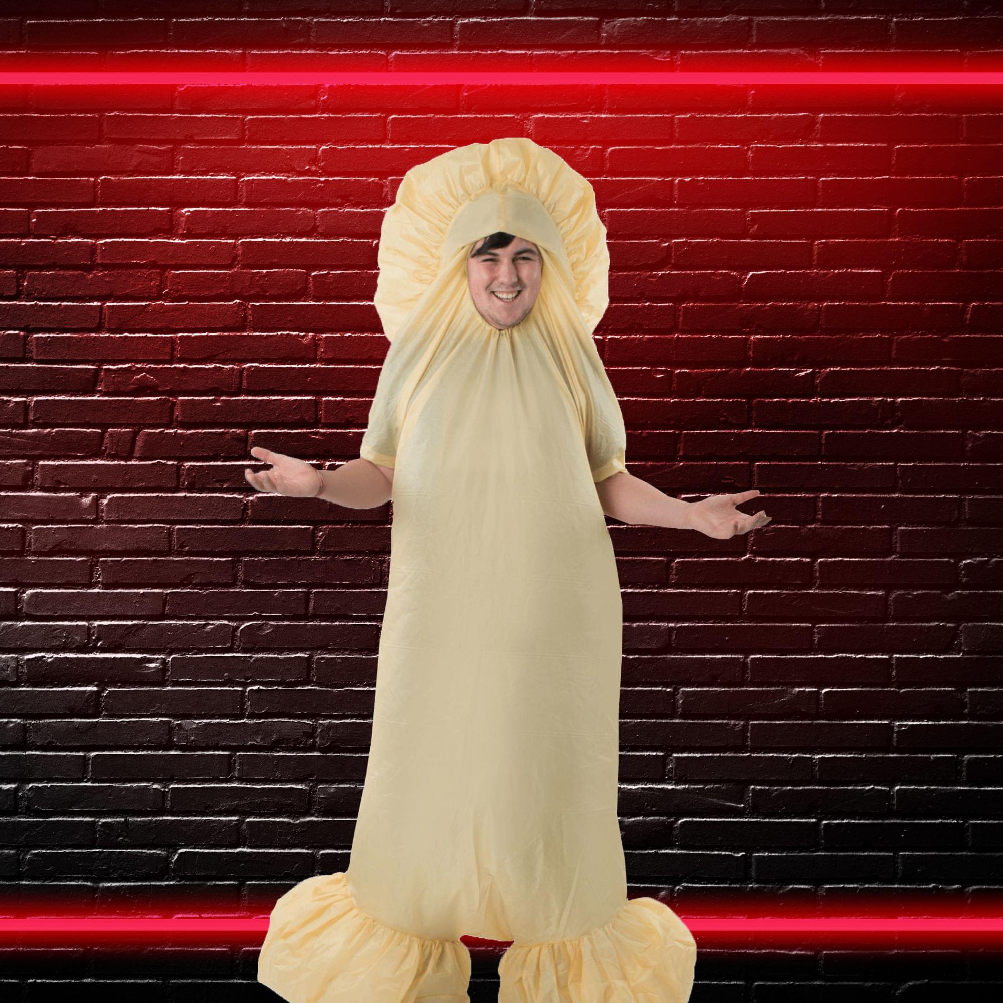 White Ic1 Inflatable Penis Dress Adult Costume