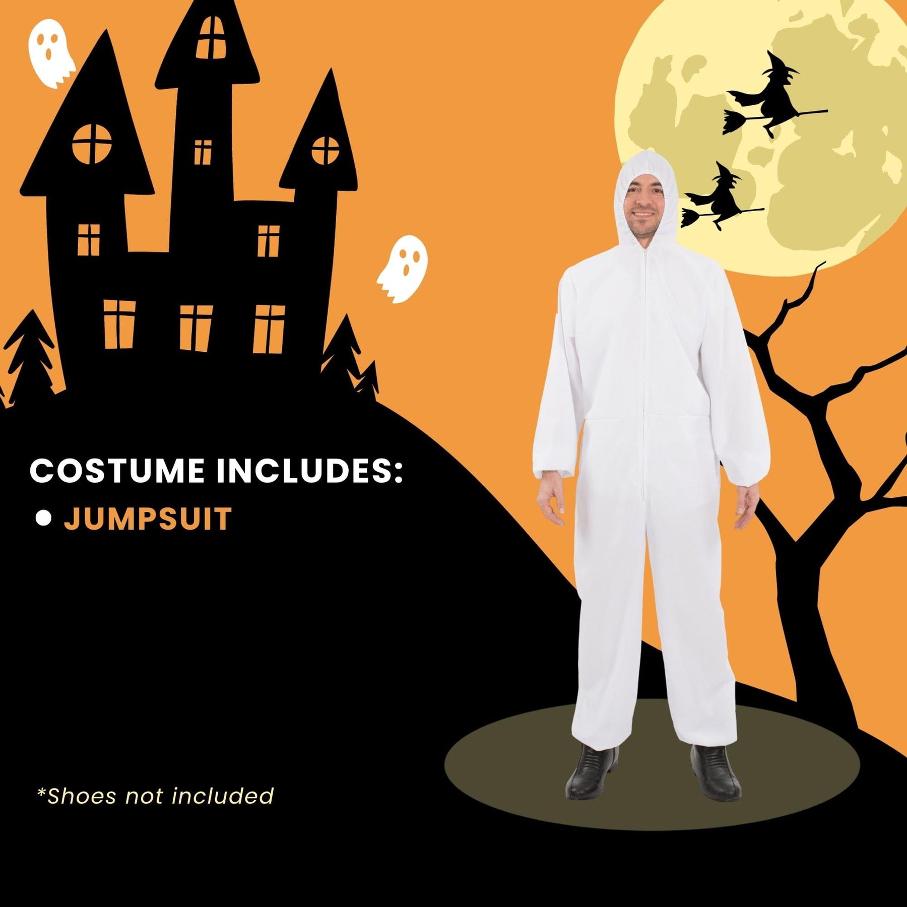 White Hazmat Suit Adult Costume