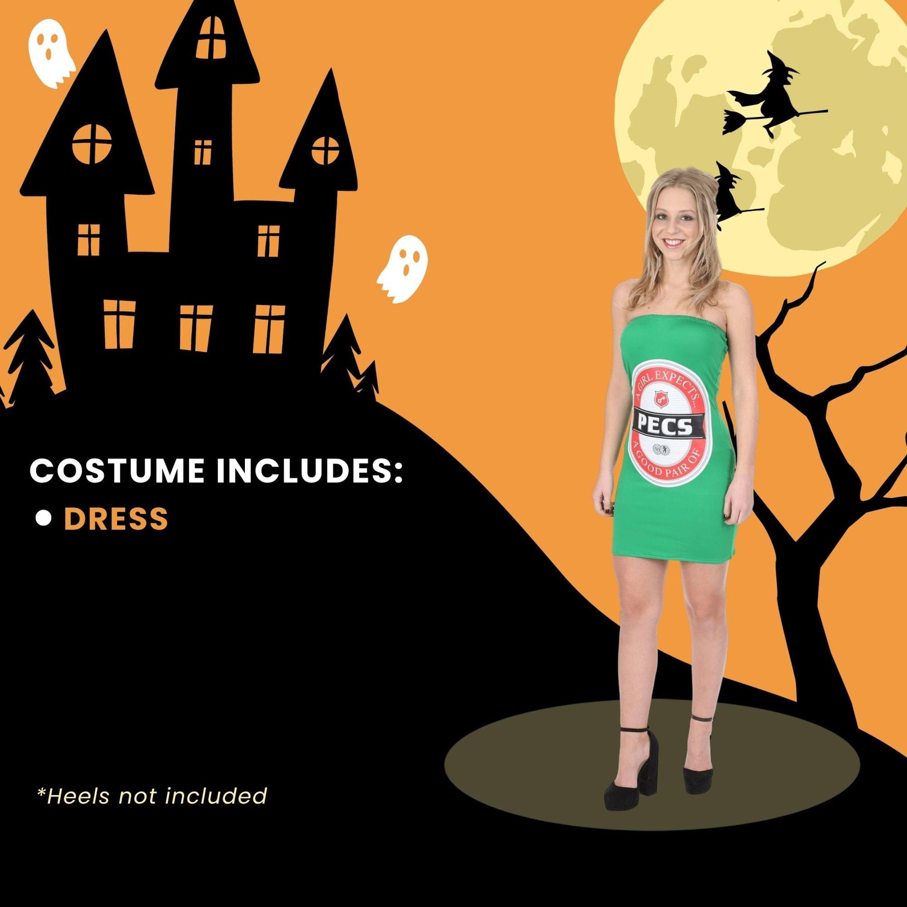 Female Pecs Beer Dress / Adult Costume