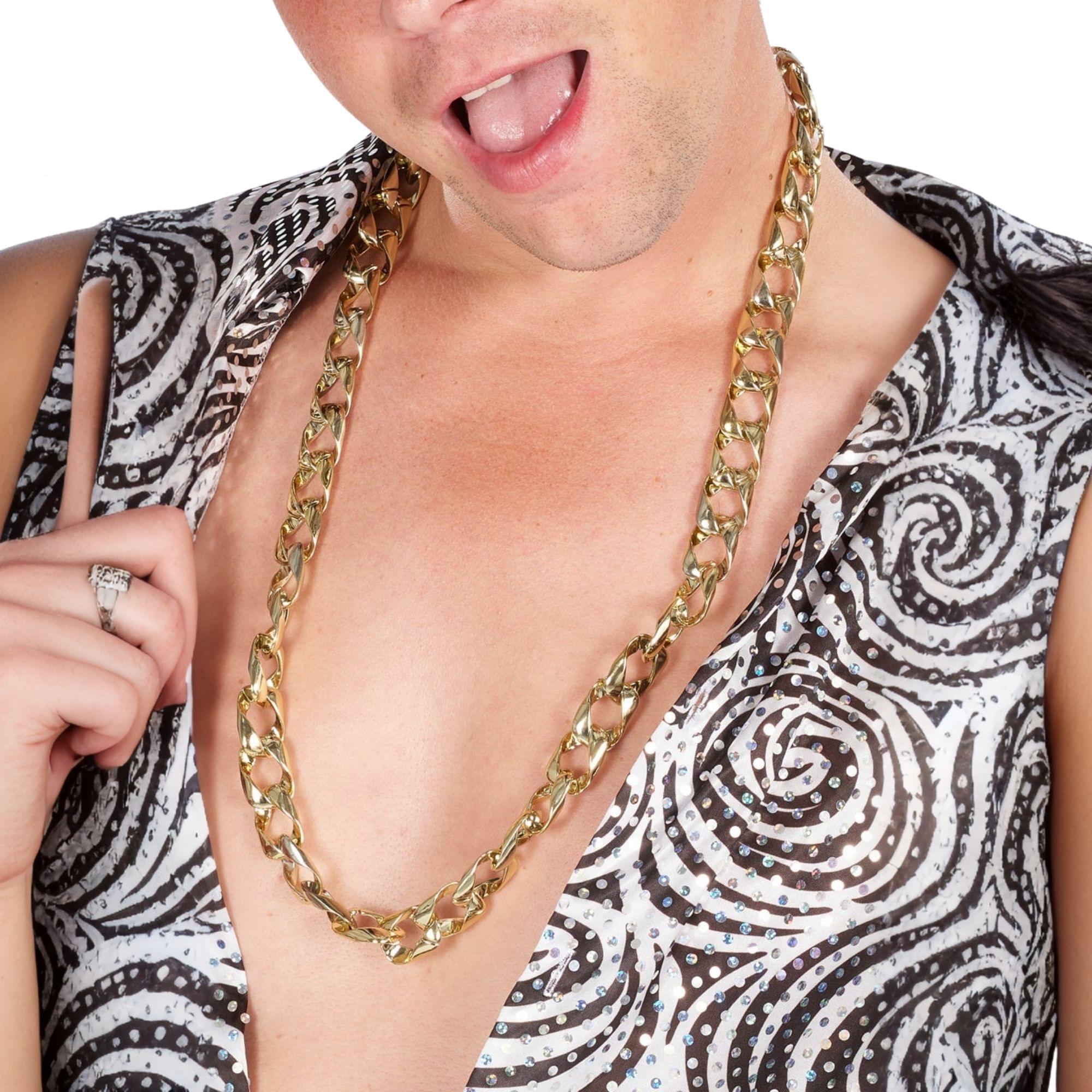 Gold Chunky Necklace Gold Costume Accessory