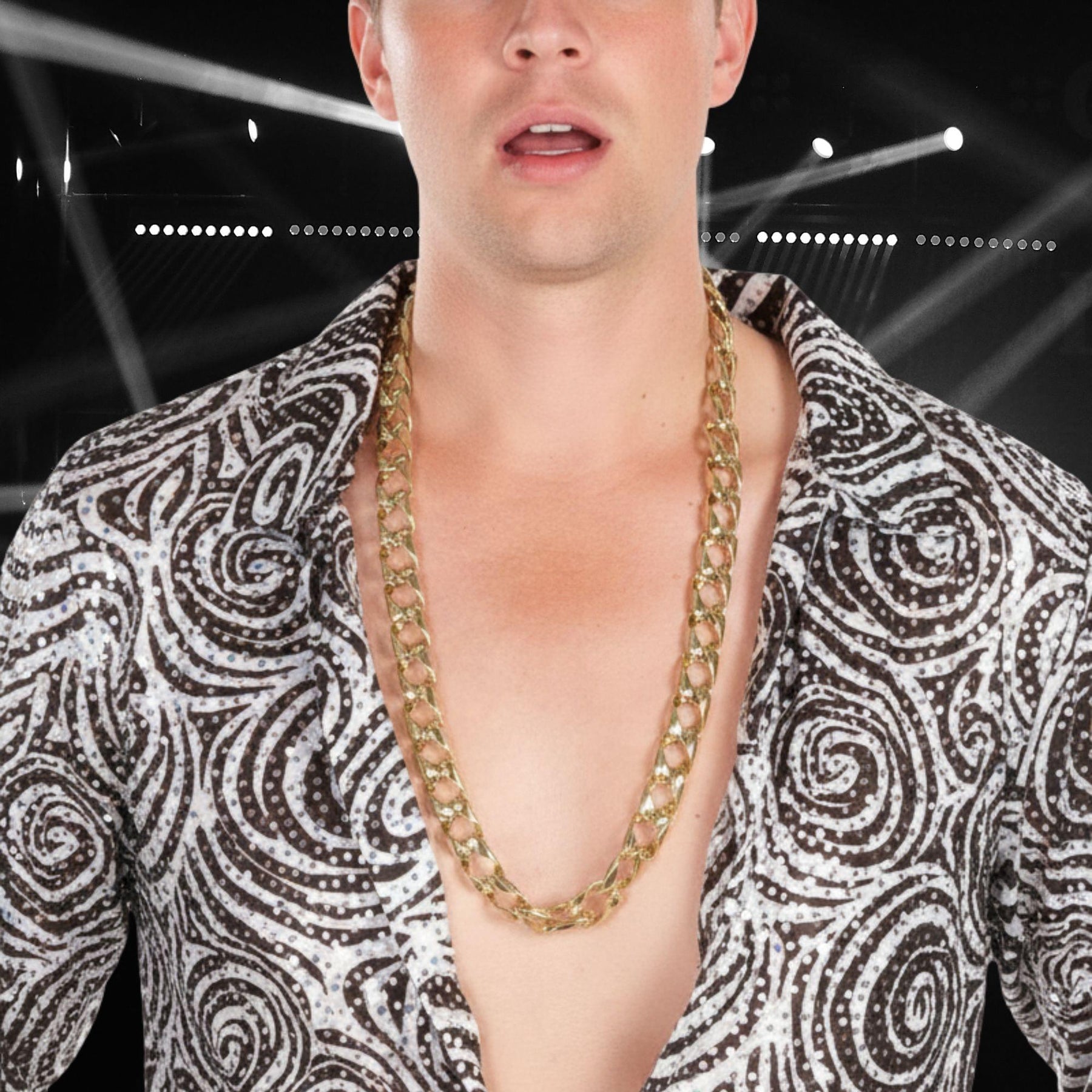 Gold Chunky Necklace Gold Costume Accessory