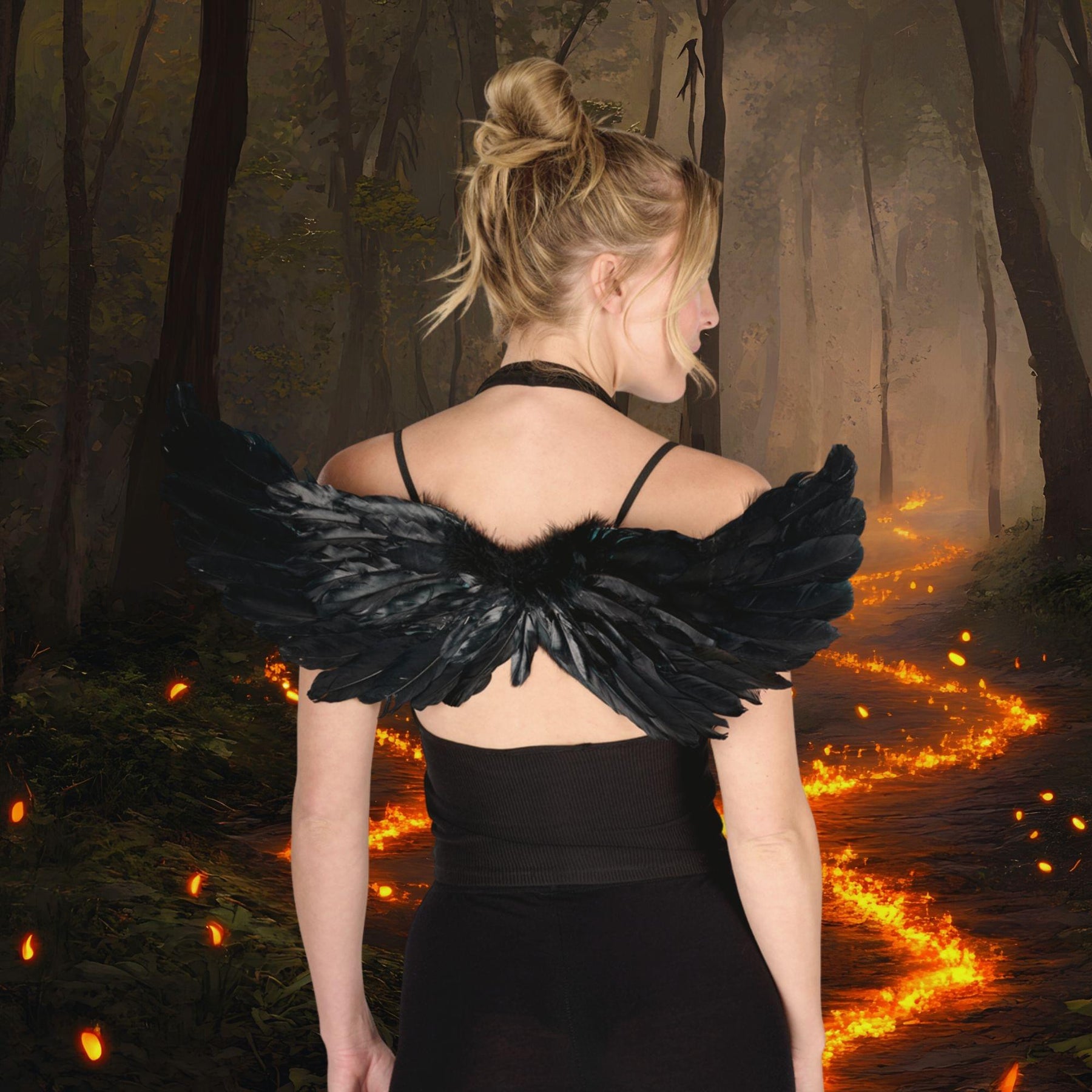 Black Wings Black Adult Costume