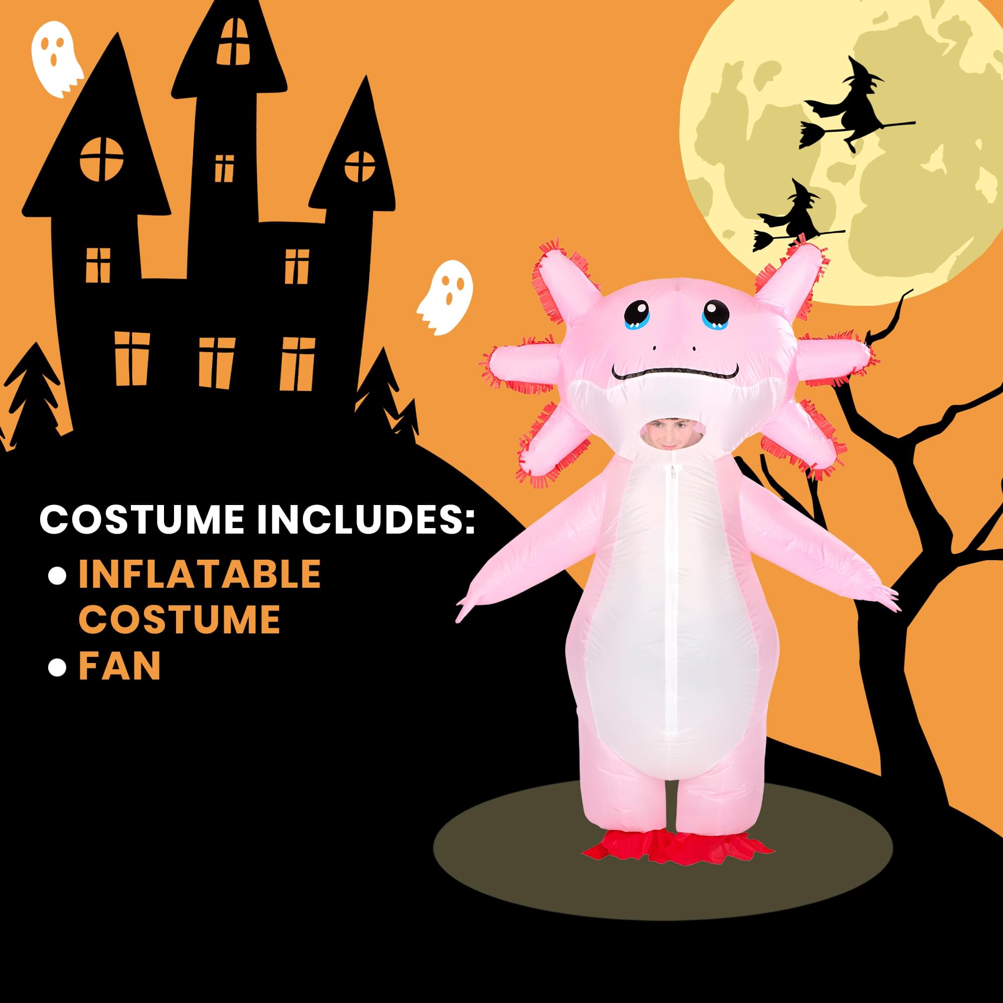 Axolotl Inflatable Child Costume | One Size