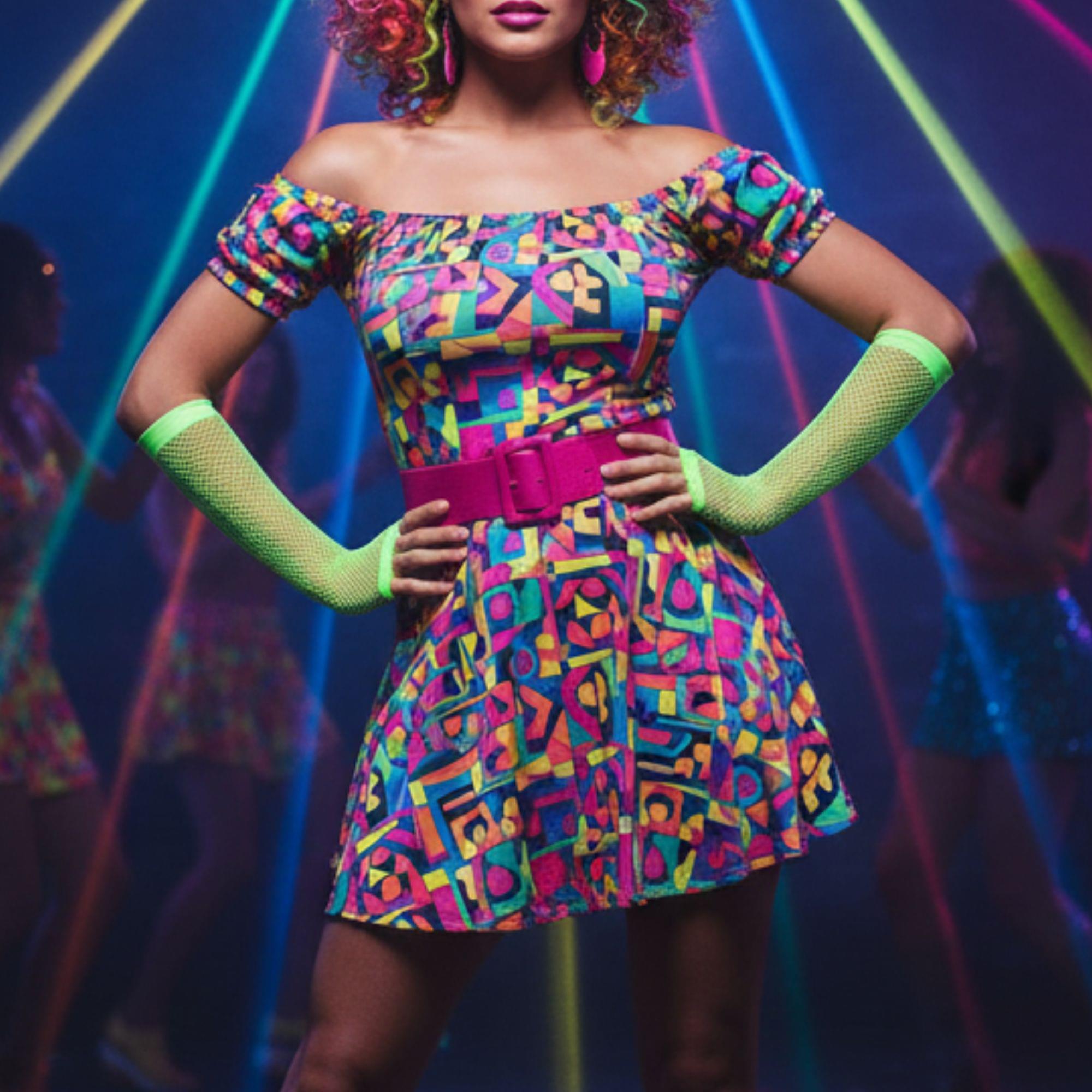 Neon Fishnet Gloves Green Green Costume Accessory