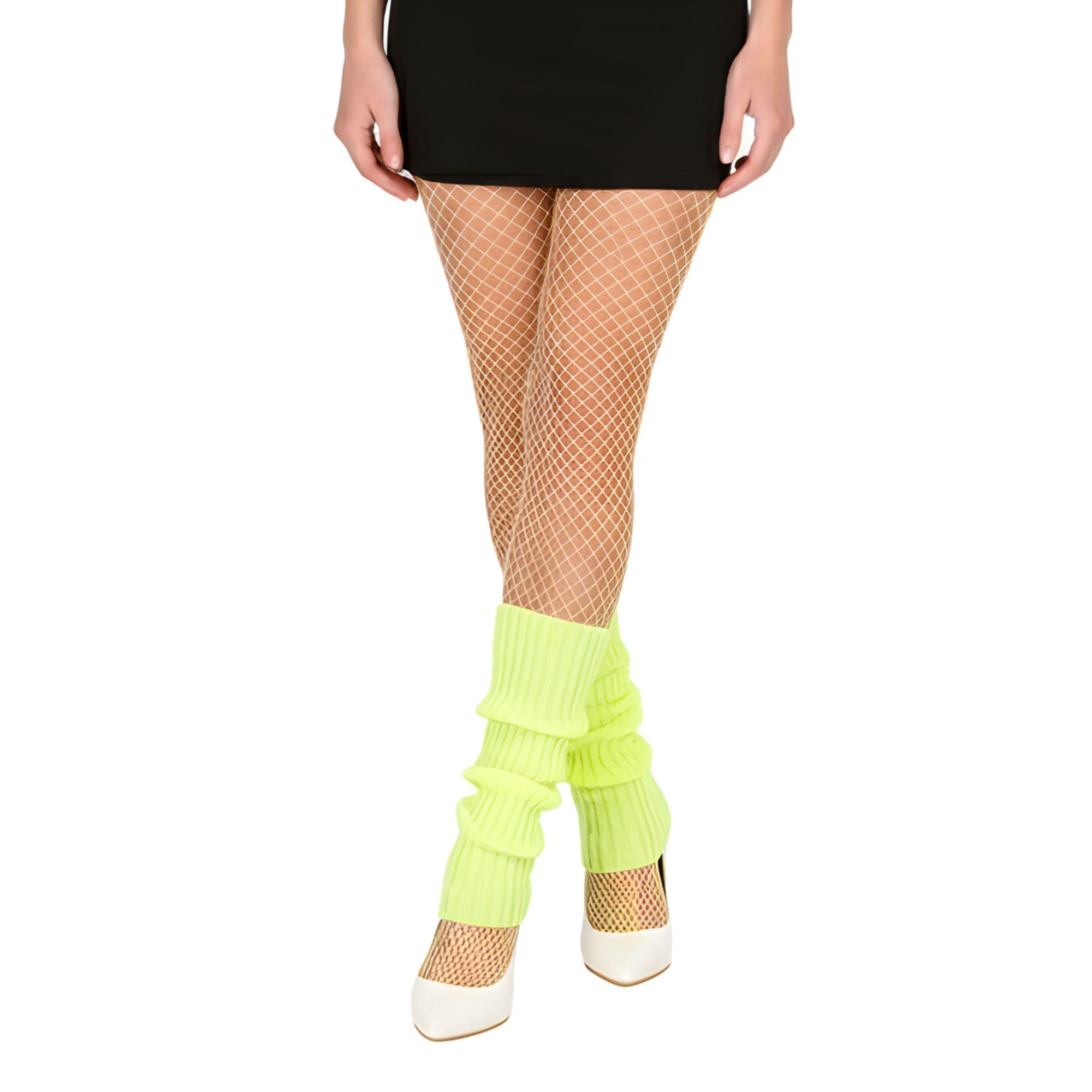 Neon Leg Warmers Yellow Yellow Adult Costume