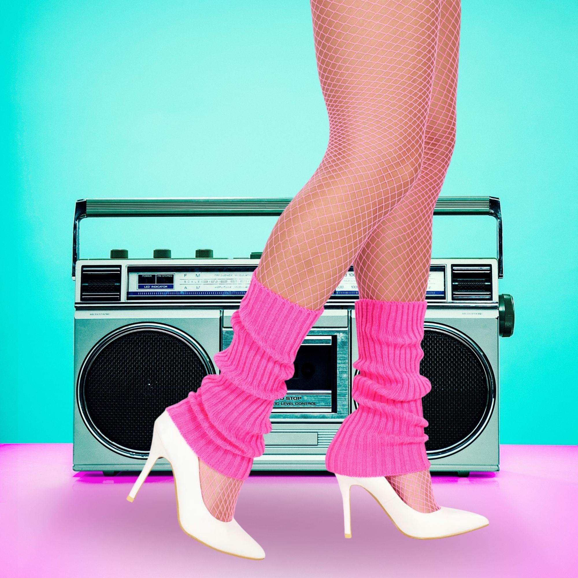 Neon Leg Warmers Pink Pink Costume Accessory