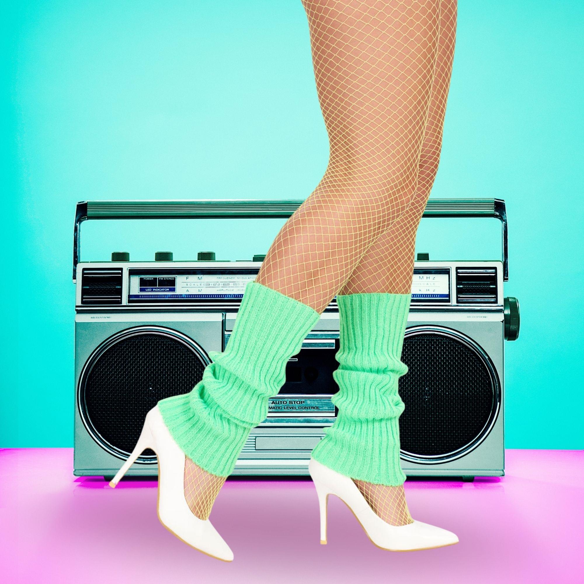 Neon Leg Warmers Green Green Adult Costume