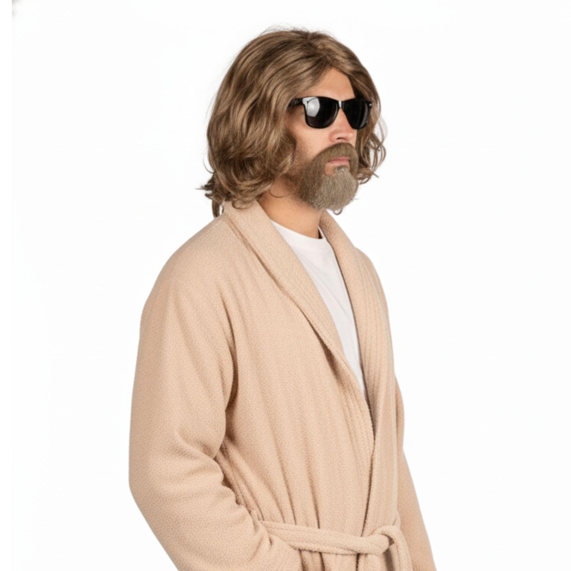 The Big Lebowski Wig & Goatee Brown Costume Accessory