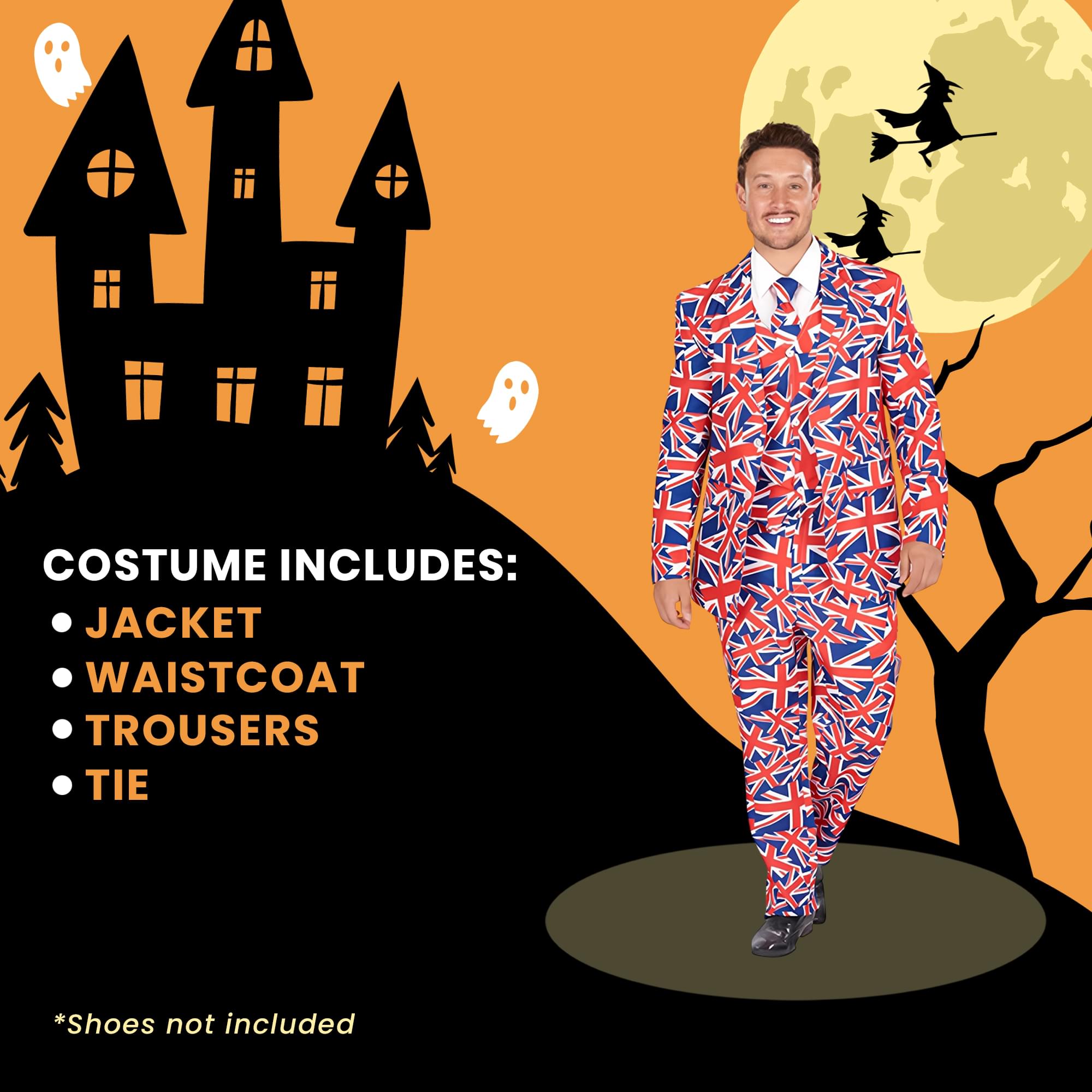 Union Jack Adult Costume Suit