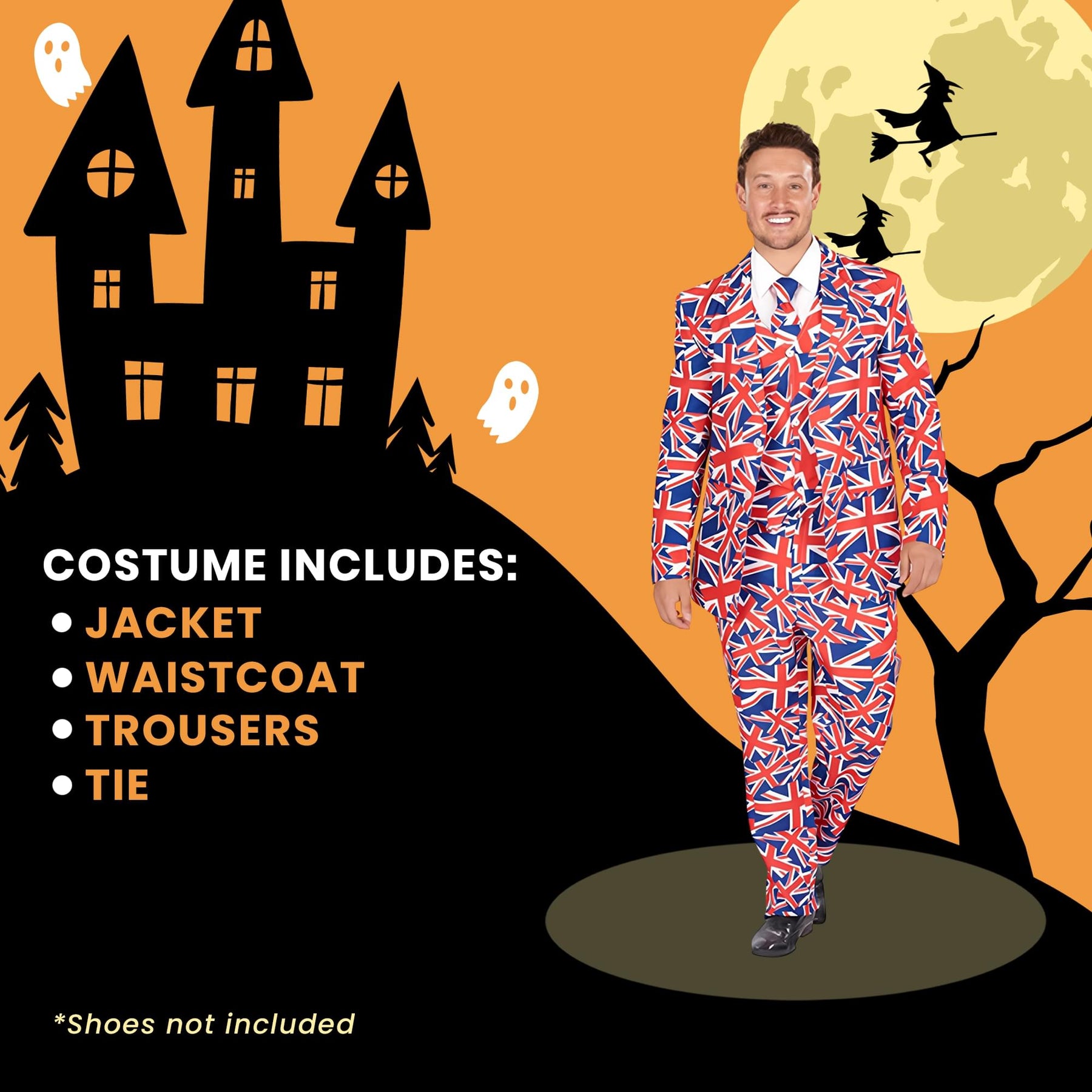 Union Jack Adult Costume Suit