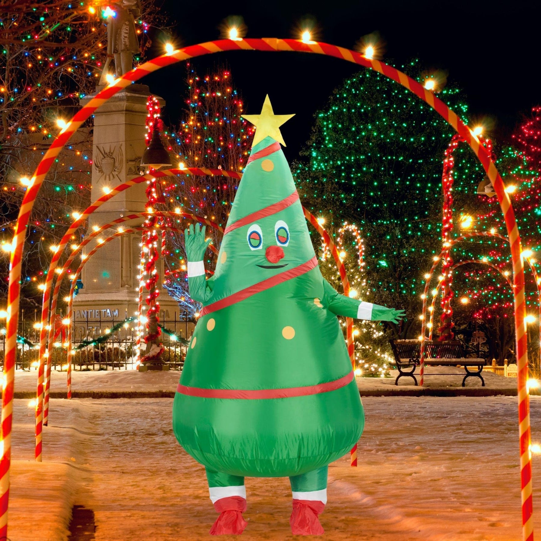 Inflatable Christmas Tree Adult Costume