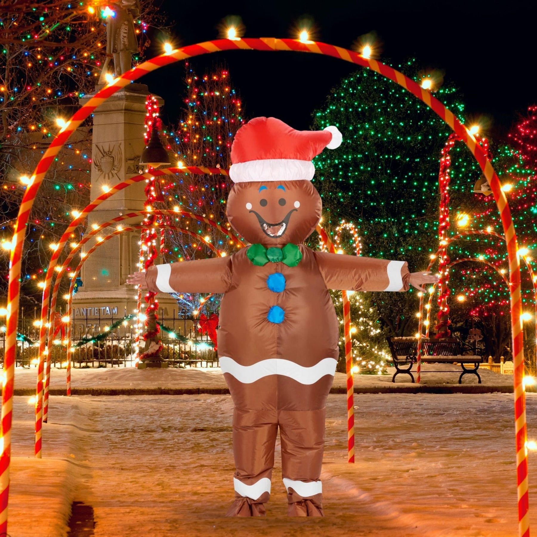 Inflatable Gingerbread Adult Costume