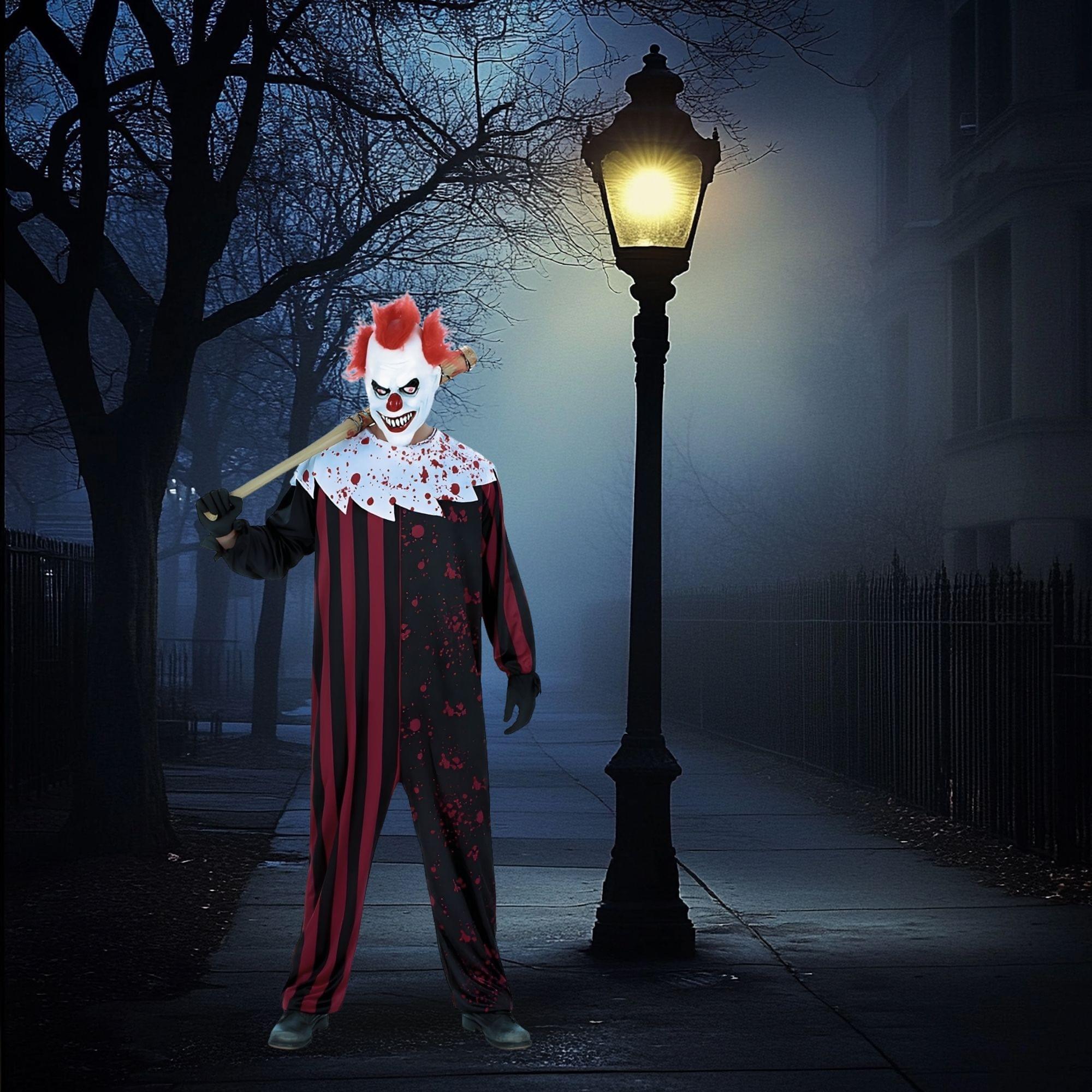 Mens Scary Clown Standard Adult Costume